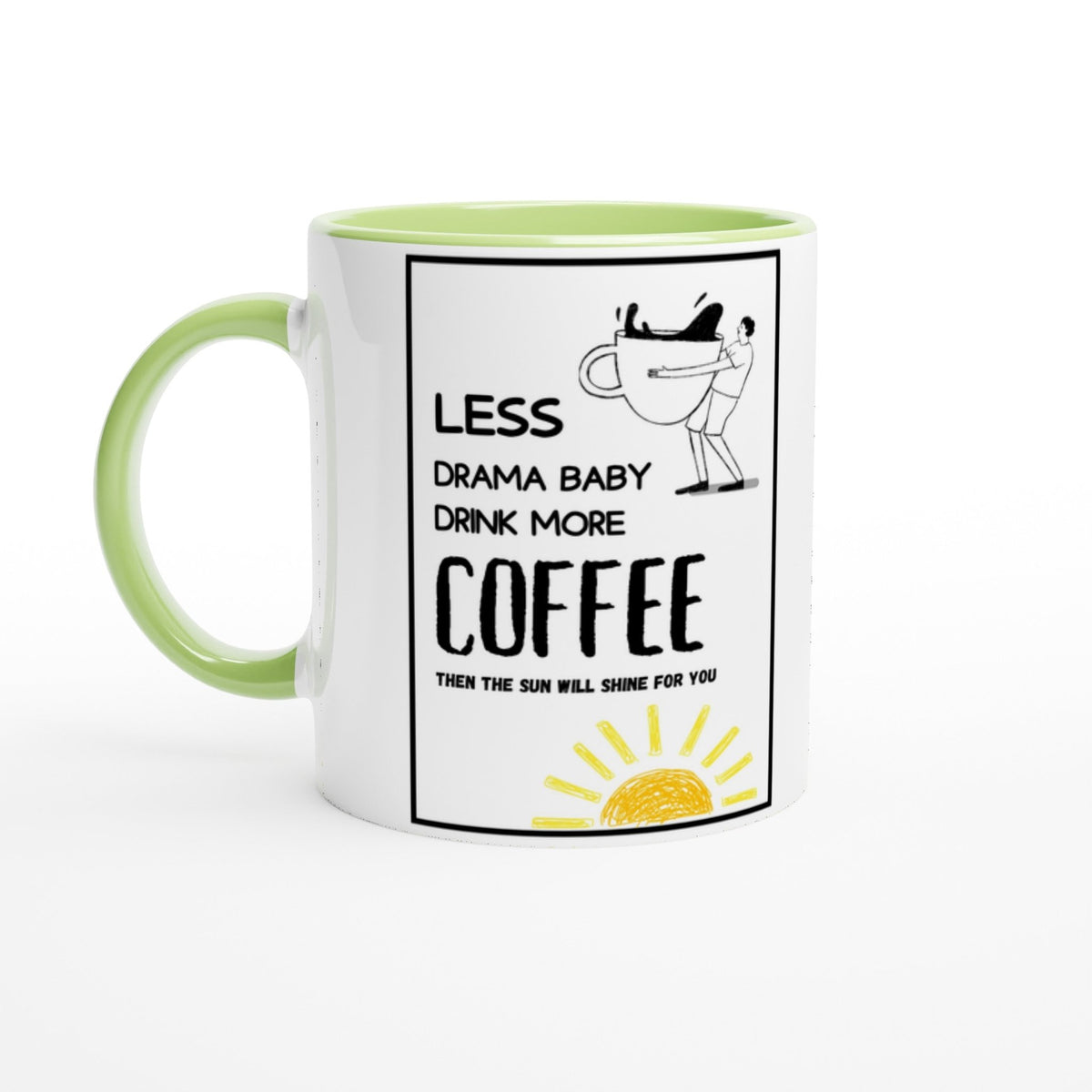 Lustige Spruchtasse „Less Drama Baby“ | Lustige Motivation für den Familienalltag und fürs Büro | Tassenworte - Tassenworte