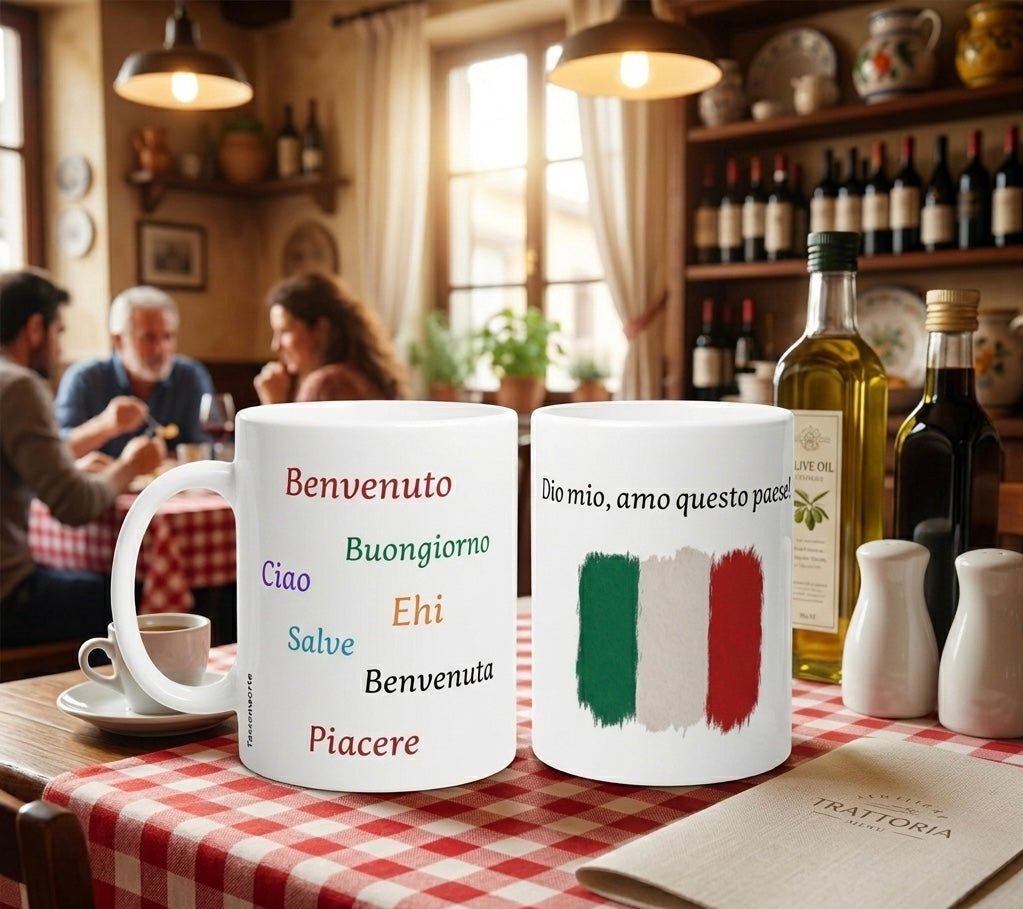 Tasse Italien | „Dio mio, amo questo paese!“ | Geschenk Souvenir Italien-Liebhaber | Ländertasse von Tassenworte