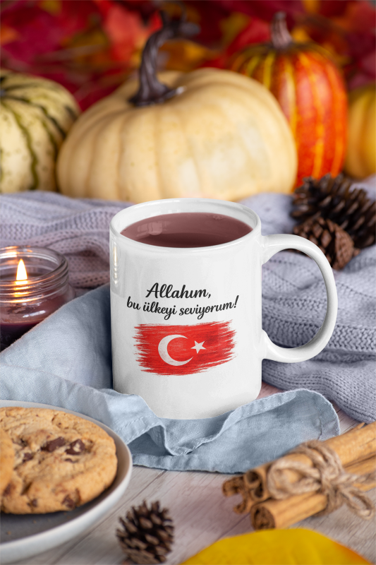 Tasse Türkei | Allahım, bu ülkeyi seviyorum! | Geschenk für Türkei-Liebhaber | Tassenworte