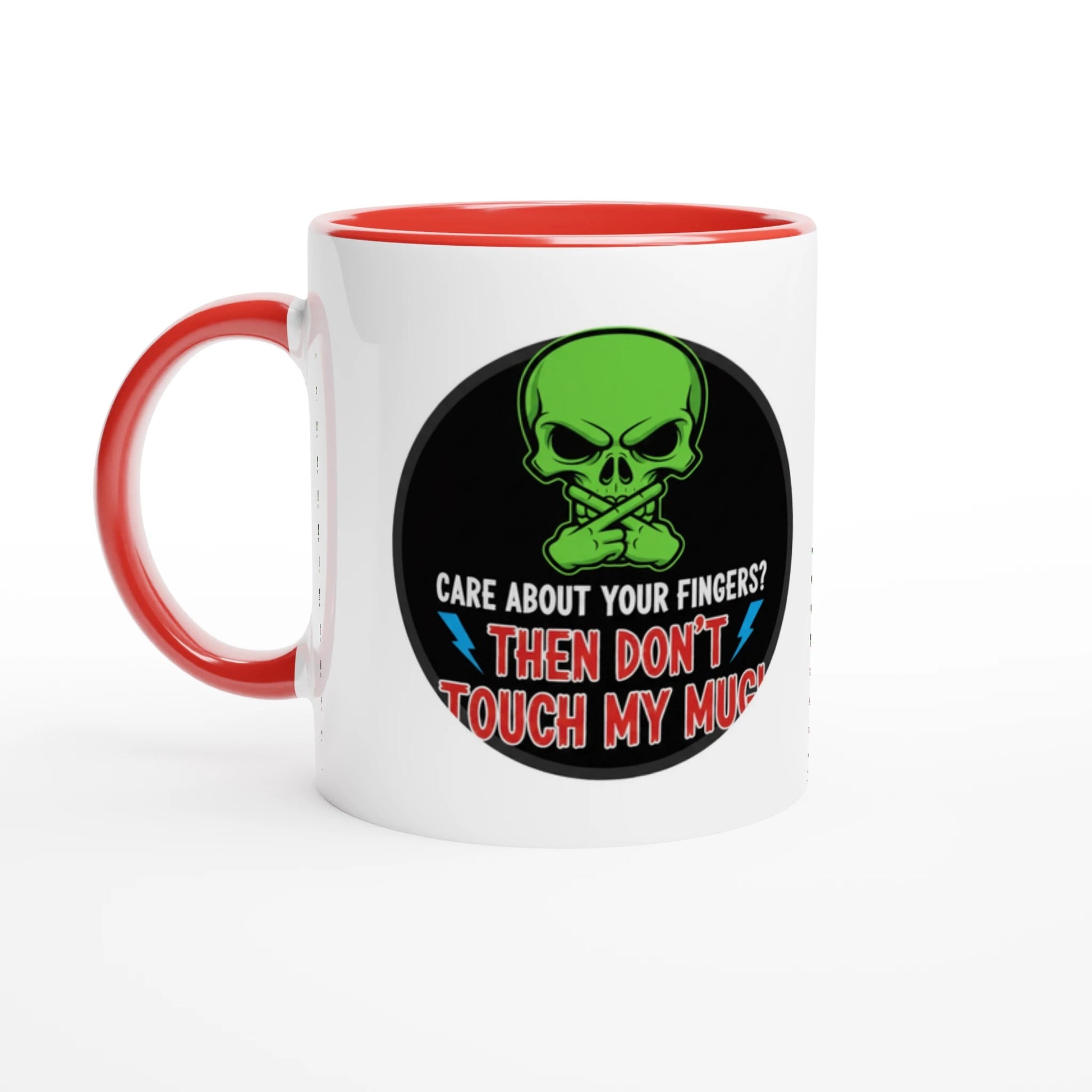Care About Your Fingers? – Then Don’t Touch My Mug!“ | Lustige Skull - Kaffeetasse | Tassenworte - Tassenworte