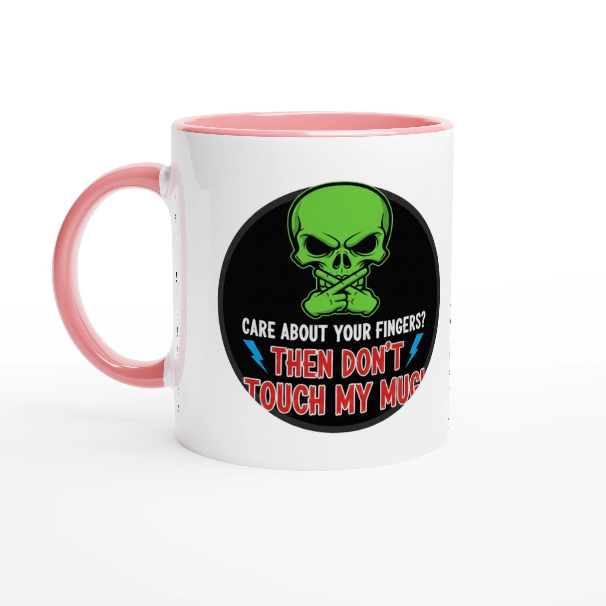 Care About Your Fingers? – Then Don’t Touch My Mug!“ | Lustige Skull - Kaffeetasse | Tassenworte - Tassenworte