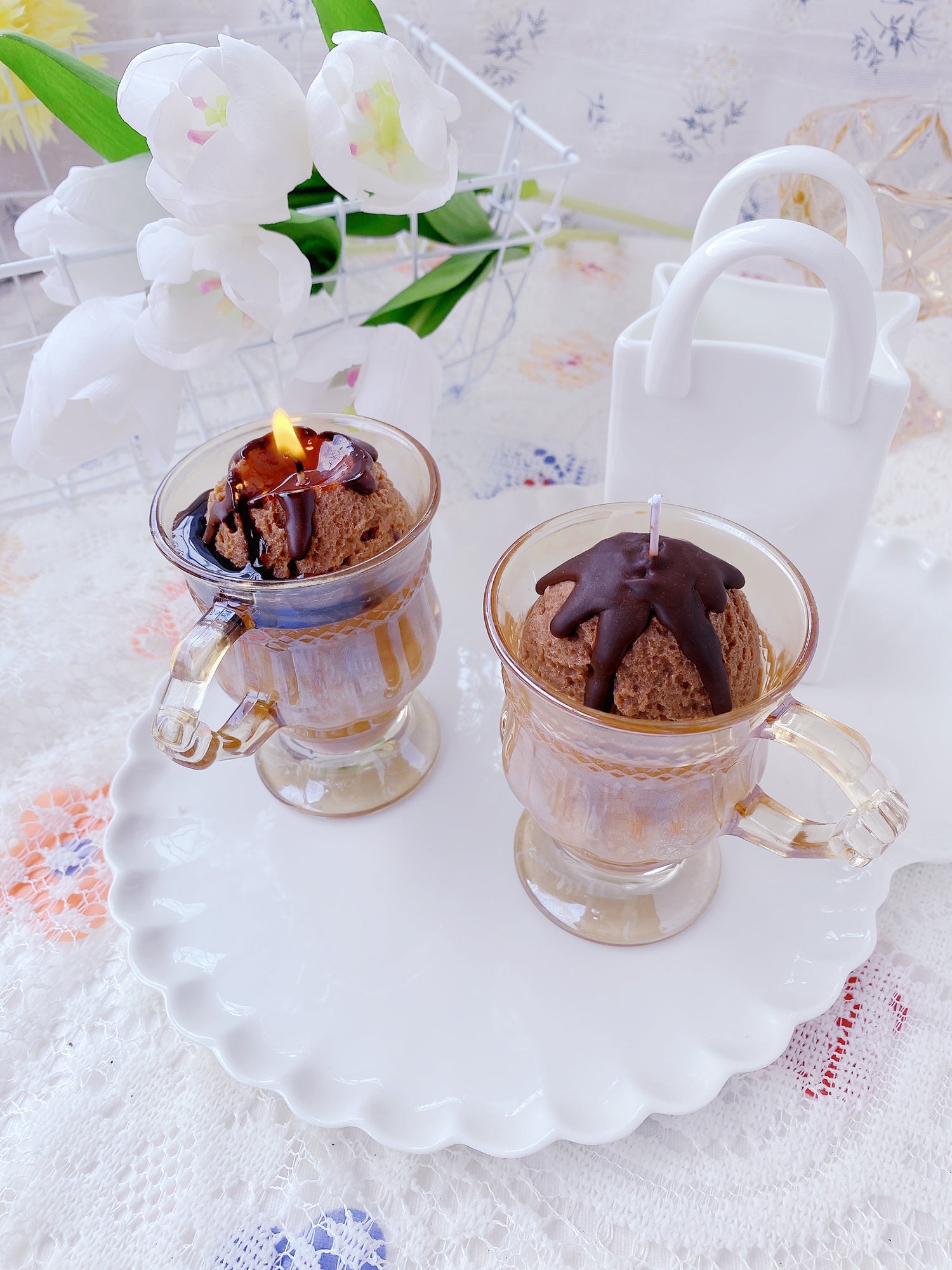 Coffee Ice Cream Candle Glass - Tassenworte