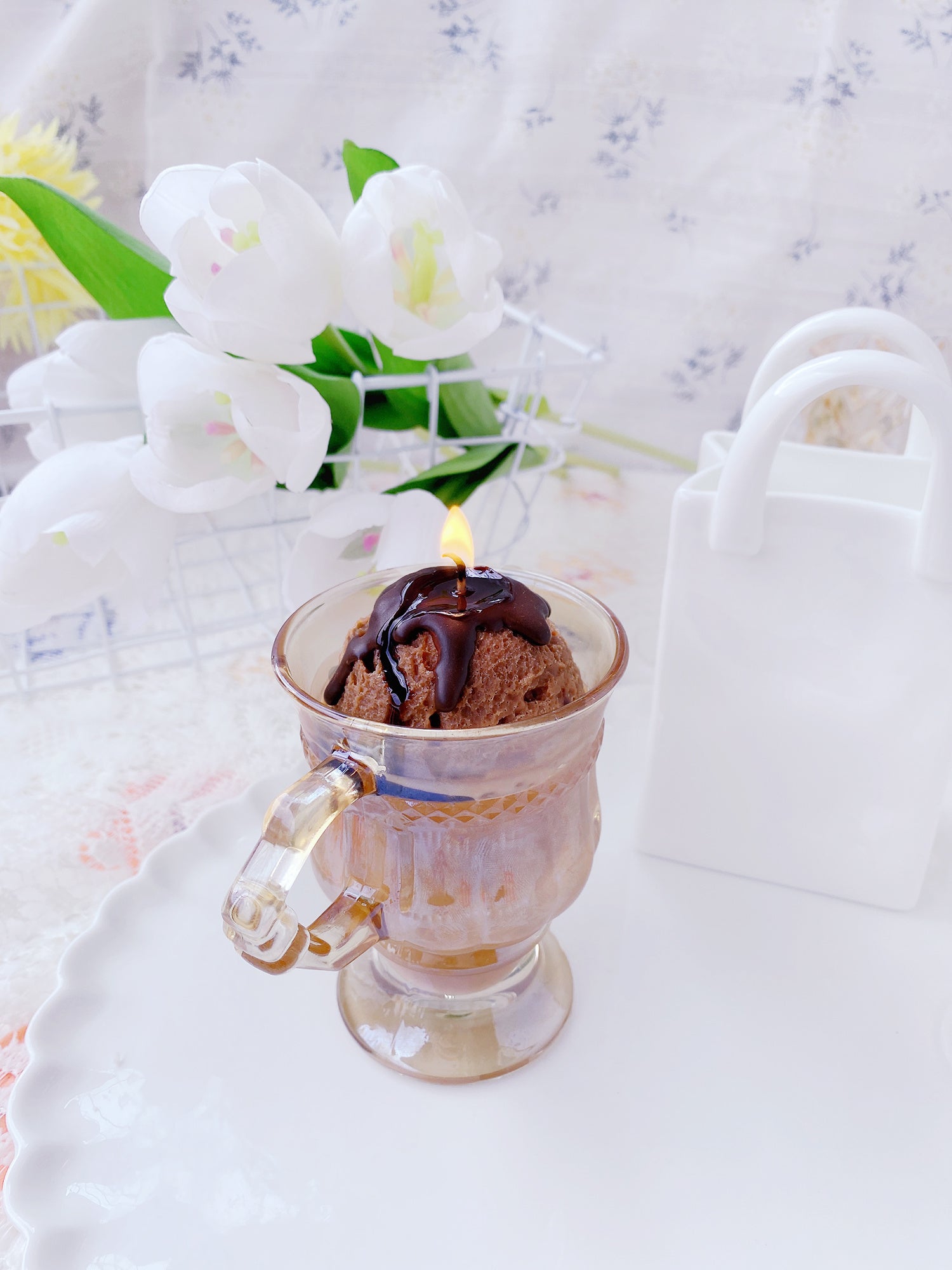 Coffee Ice Cream Candle Glass - Tassenworte