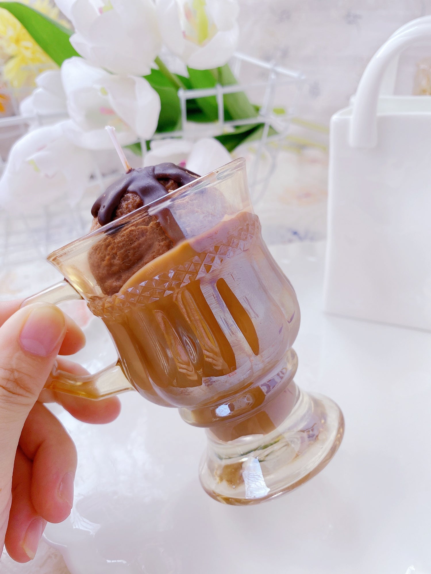 Coffee Ice Cream Candle Glass - Tassenworte