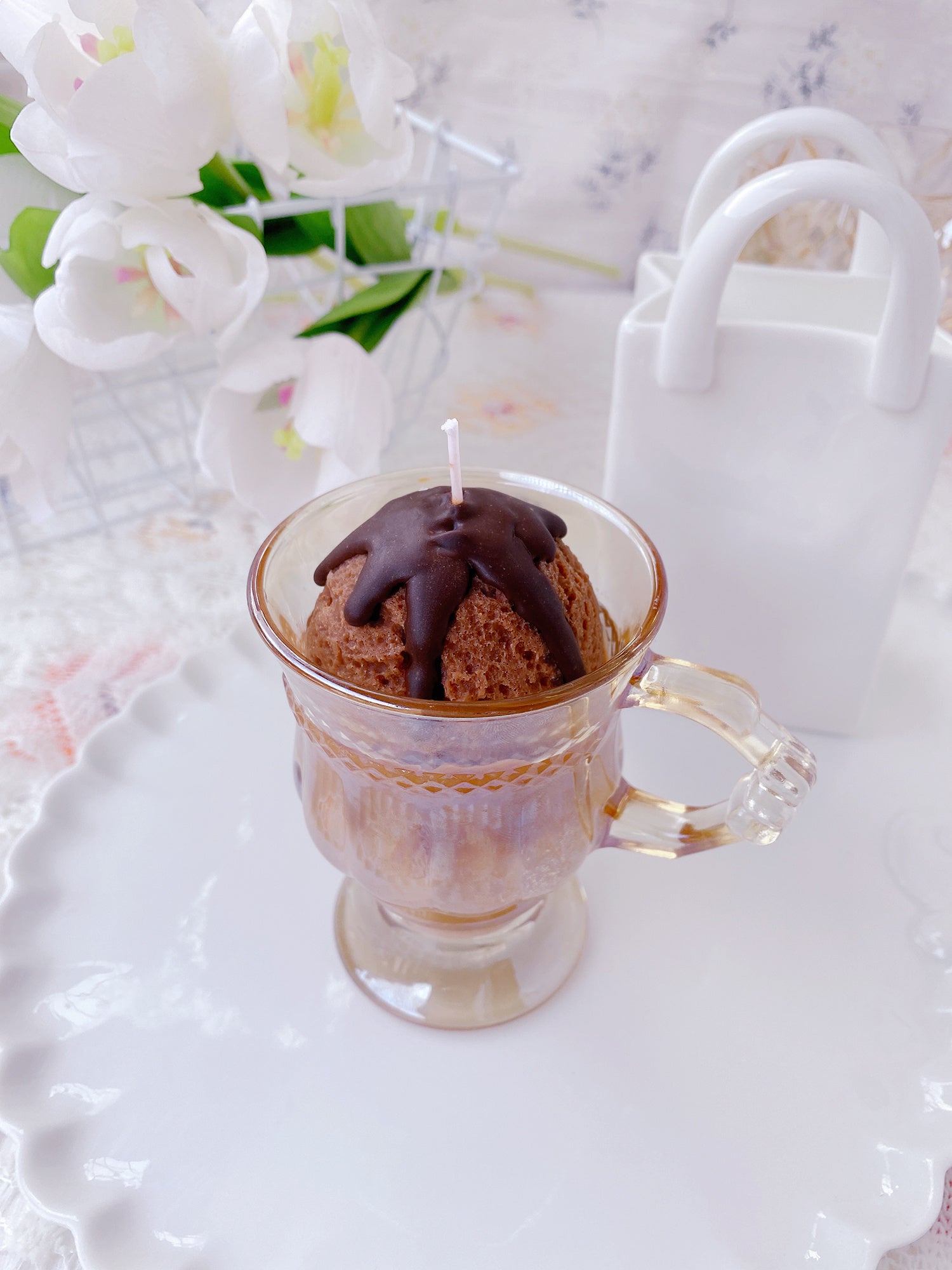 Coffee Ice Cream Candle Glass - Tassenworte