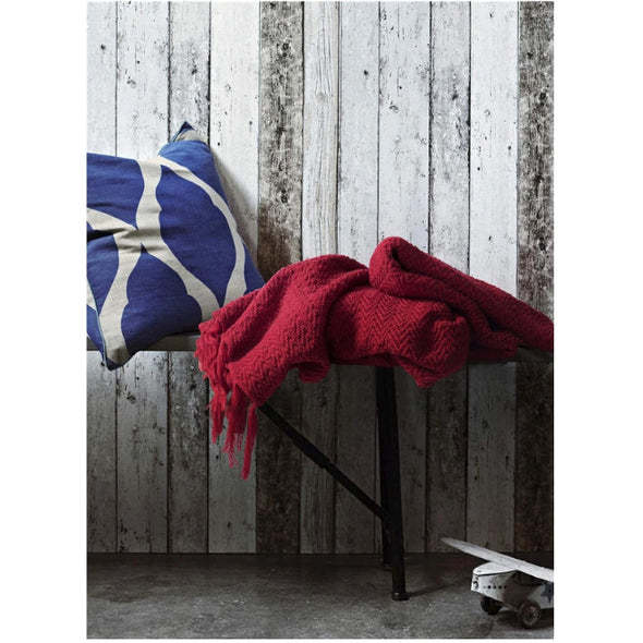 Cozy Knitted Red Blanket - Tassenworte
