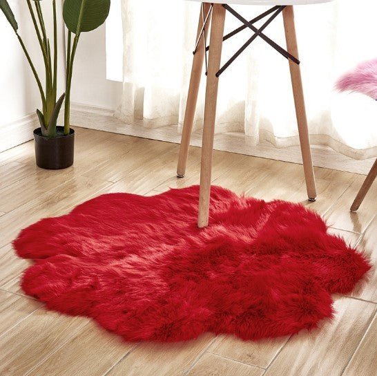 Floral Faux Sheepskin Rug - Tassenworte