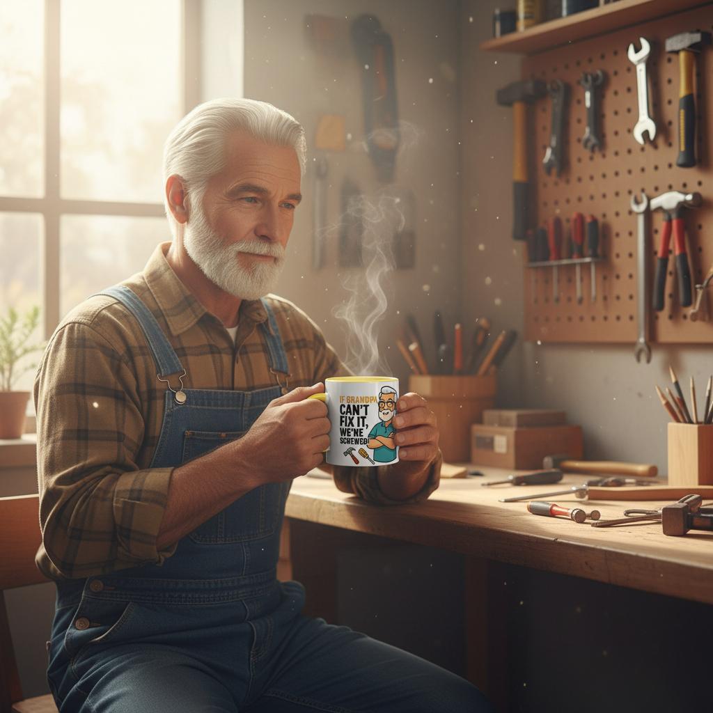 Funny Grandpa Handyman Mug – "If Grandpa Can't Fix It, We're Screwed" | Grandfather Gift - Tassenworte