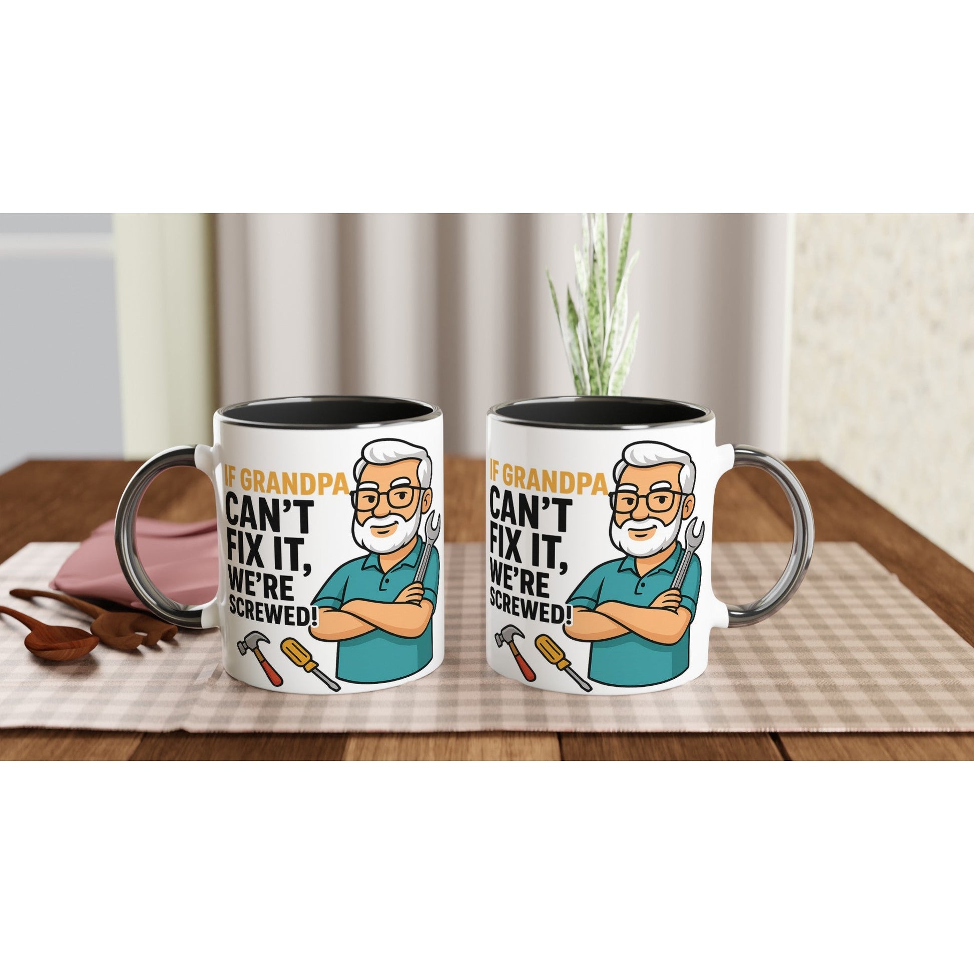Funny Grandpa Handyman Mug – "If Grandpa Can't Fix It, We're Screwed" | Grandfather Gift - Tassenworte