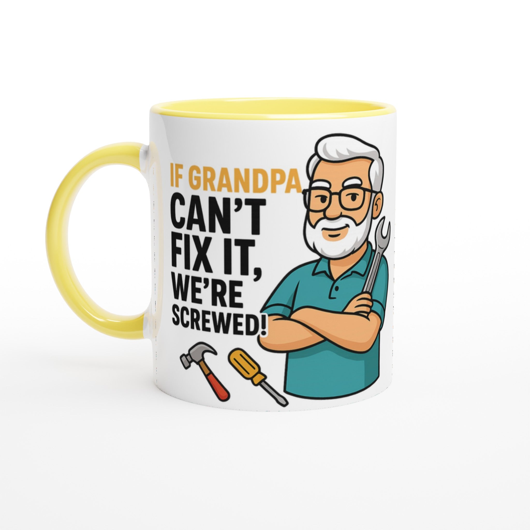 Funny Grandpa Handyman Mug – "If Grandpa Can't Fix It, We're Screwed" | Grandfather Gift - Tassenworte