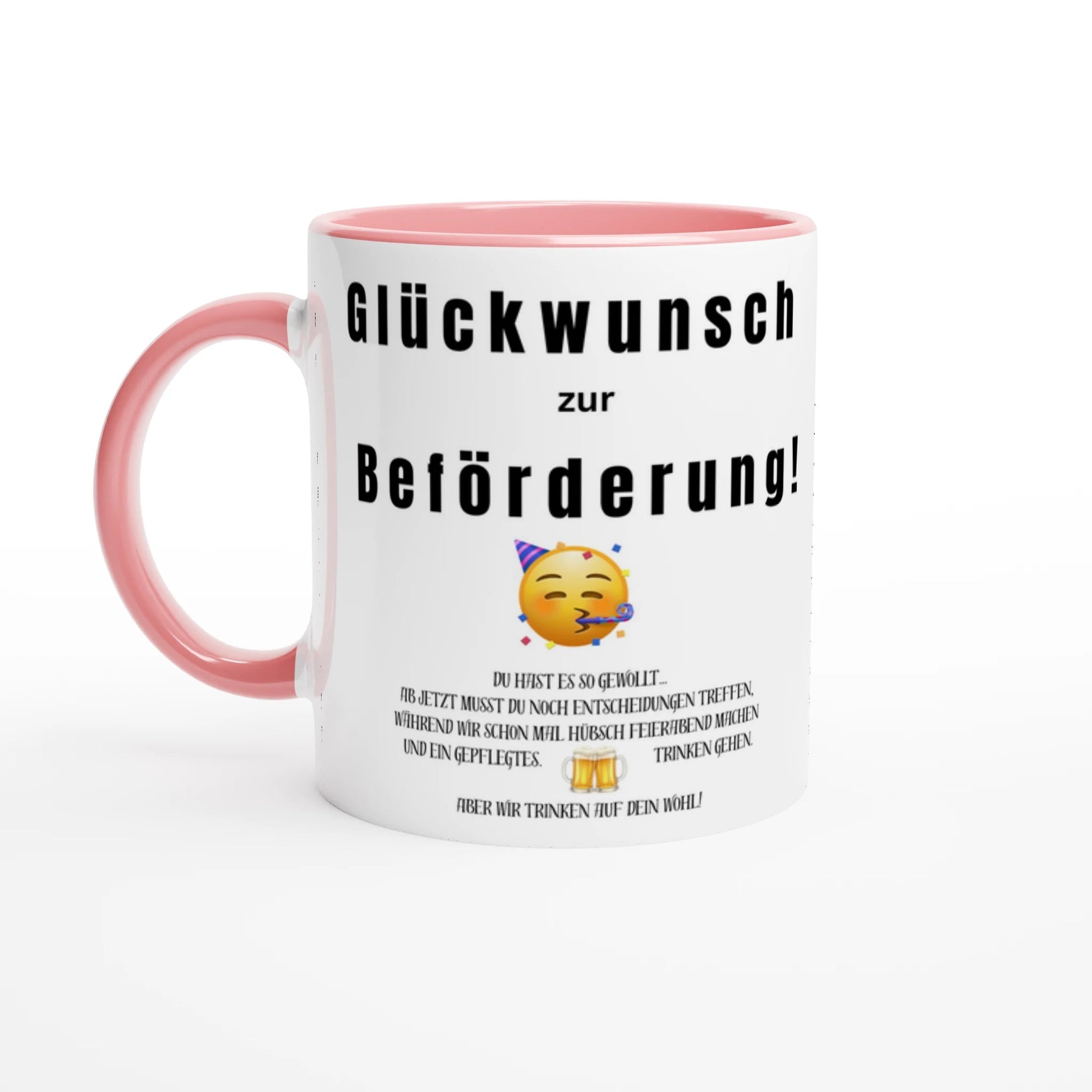 Glückwunsch zur Beförderung | Büro - Tasse mit humorvollem Spruch | Kollegen - Geschenk mit Augenzwinkern | Tassenworte - Tassenworte