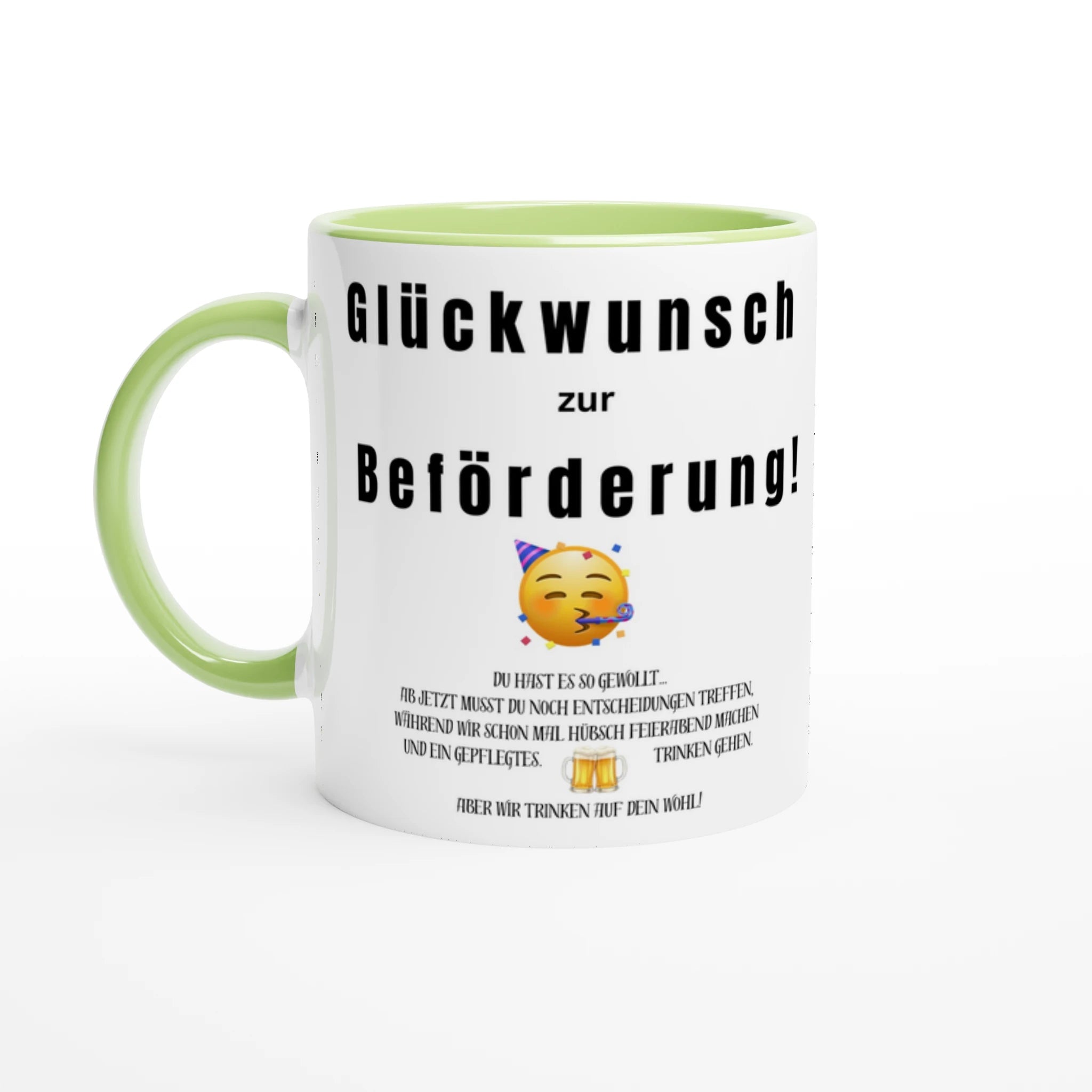 Glückwunsch zur Beförderung | Büro - Tasse mit humorvollem Spruch | Kollegen - Geschenk mit Augenzwinkern | Tassenworte - Tassenworte