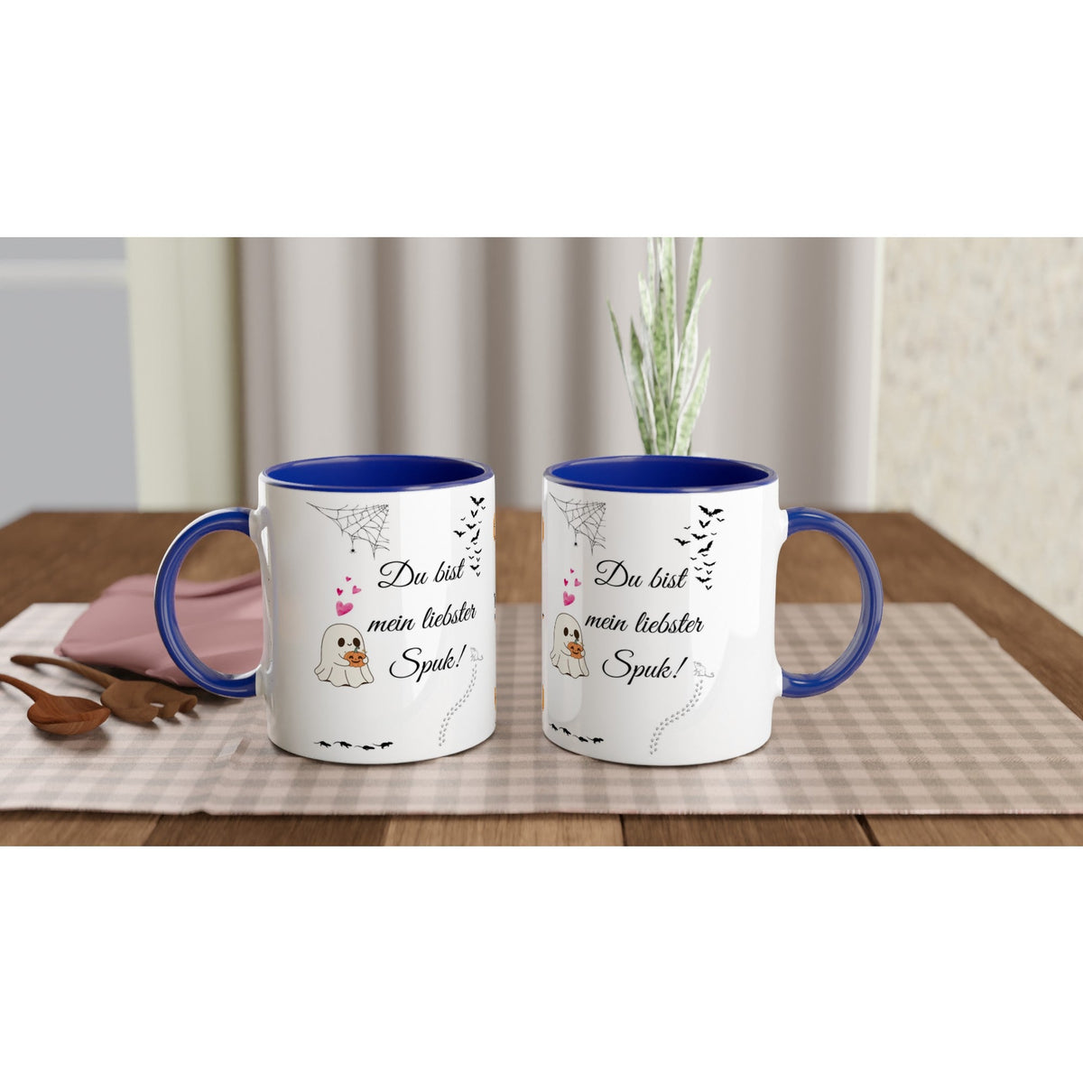 Halloween Tasse Du bist mein liebster Spuk süßes Gespenst mit Herz romantische Liebestasse - Tassenworte