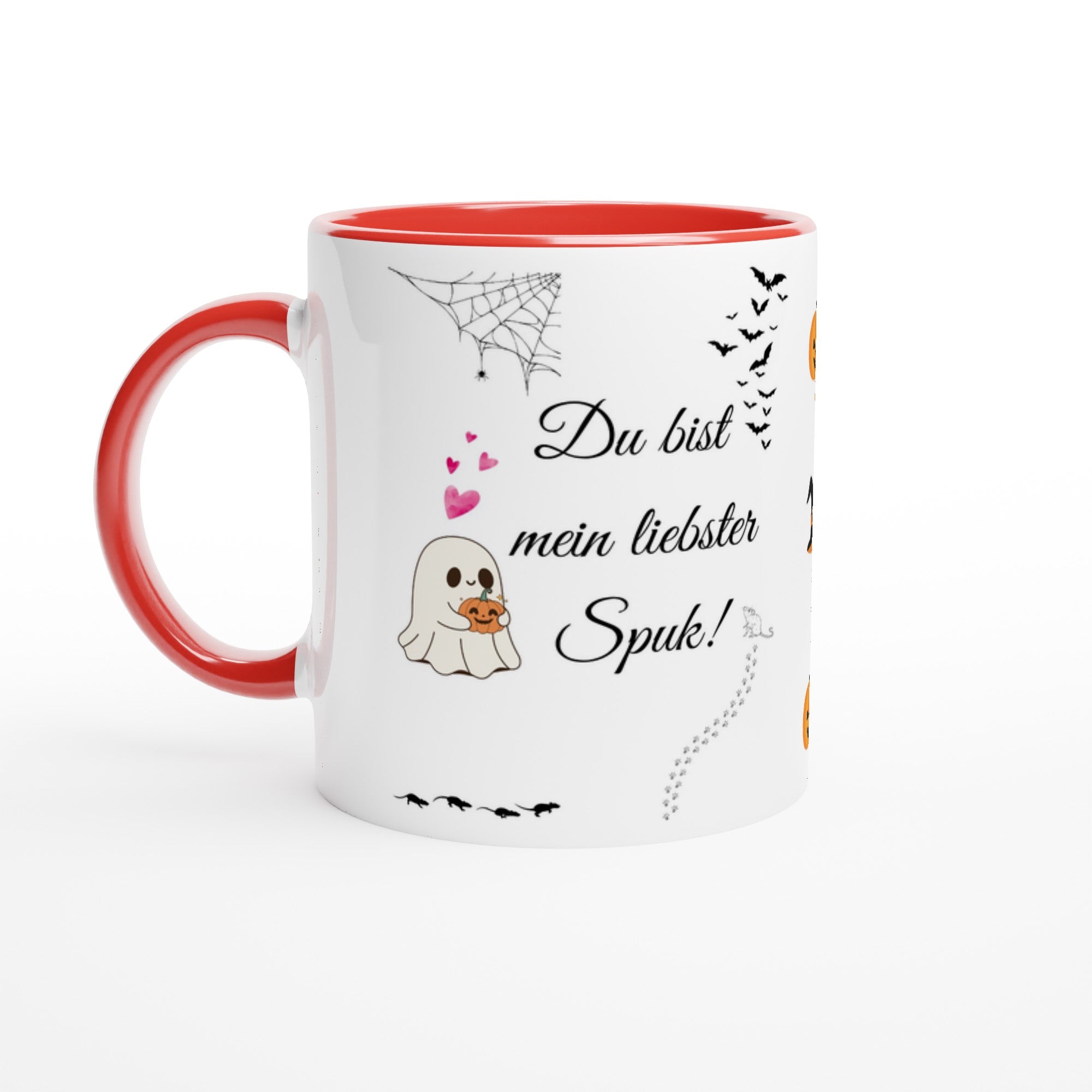 Halloween Tasse Du bist mein liebster Spuk süßes Gespenst mit Herz romantische Liebestasse - Tassenworte
