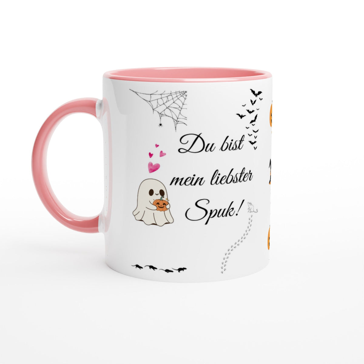 Halloween Tasse Du bist mein liebster Spuk süßes Gespenst mit Herz romantische Liebestasse - Tassenworte