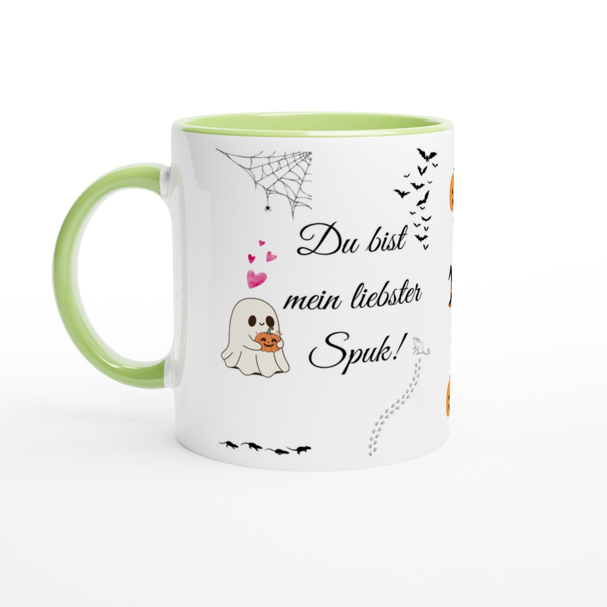 Halloween Tasse Du bist mein liebster Spuk süßes Gespenst mit Herz romantische Liebestasse - Tassenworte