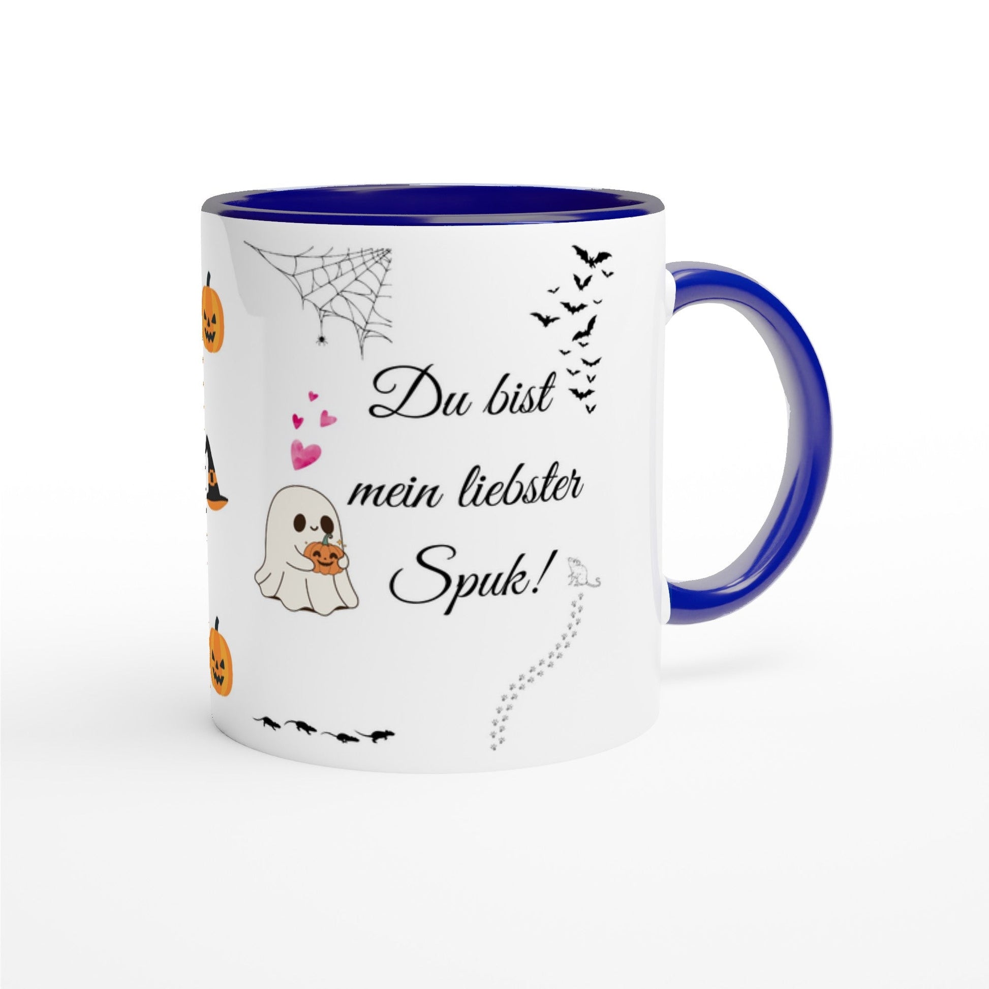 Halloween Tasse Du bist mein liebster Spuk süßes Gespenst mit Herz romantische Liebestasse - Tassenworte