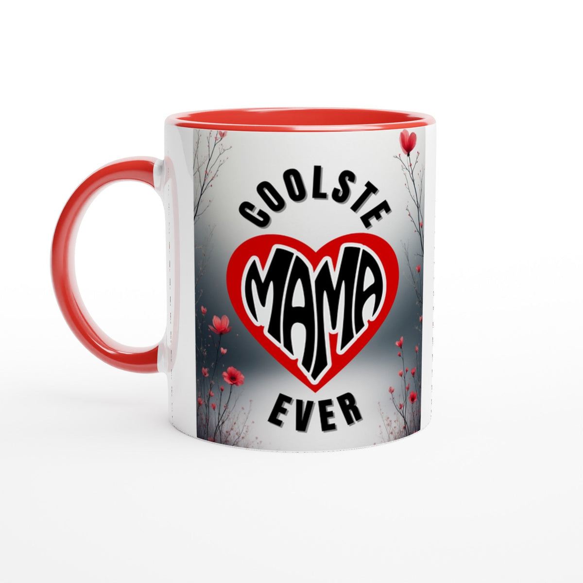 Kaffeetasse "COOLSTE MAMA EVER" mit Herz - Motiv | Das ultimative Geschenk für Mütter | Tassenworte - Tassenworte