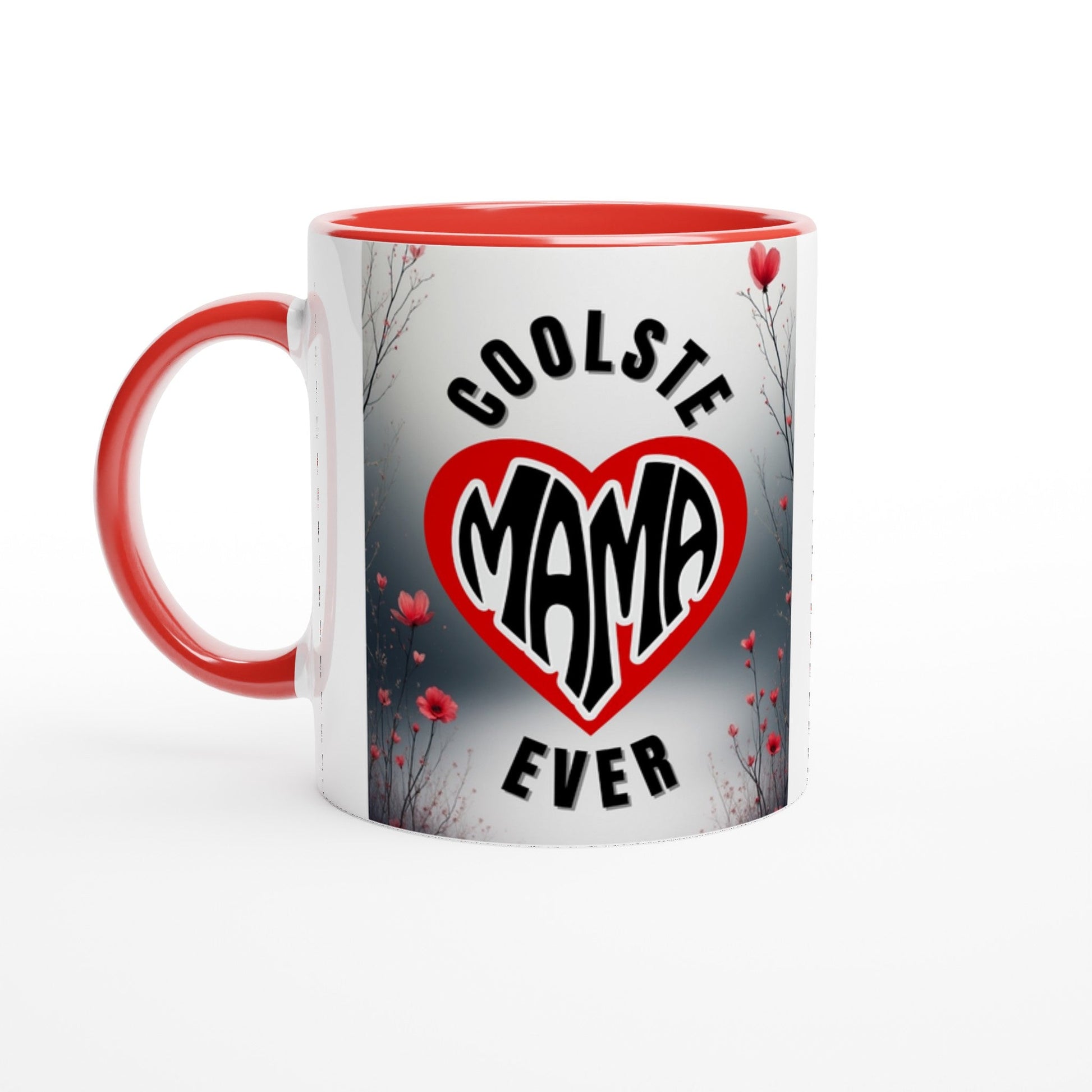 Kaffeetasse "COOLSTE MAMA EVER" mit Herz - Motiv | Das ultimative Geschenk für Mütter | Tassenworte - Tassenworte