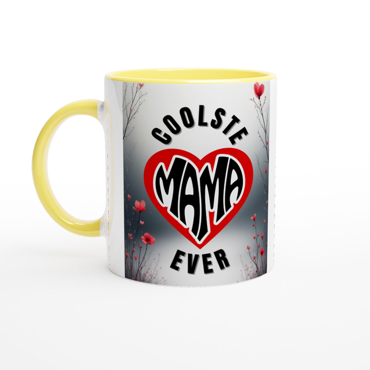 Kaffeetasse "COOLSTE MAMA EVER" mit Herz - Motiv | Das ultimative Geschenk für Mütter | Tassenworte - Tassenworte