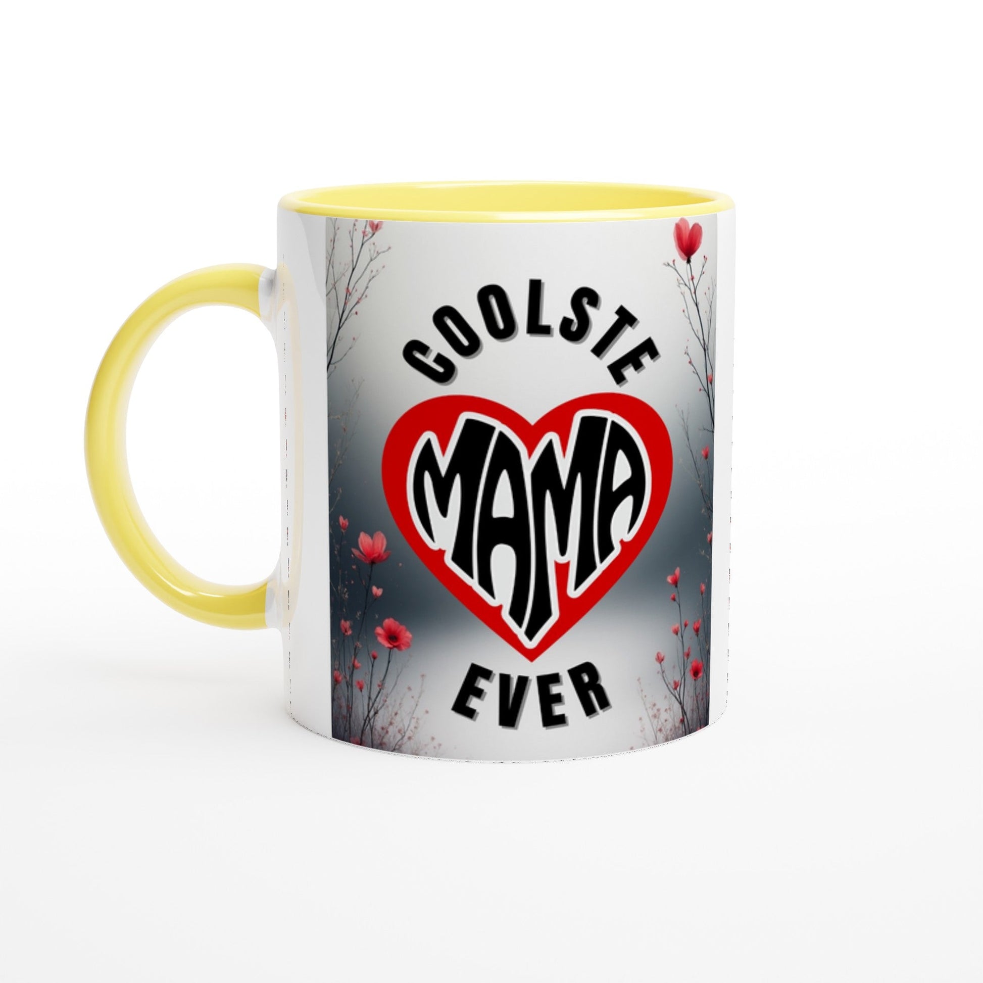 Kaffeetasse "COOLSTE MAMA EVER" mit Herz - Motiv | Das ultimative Geschenk für Mütter | Tassenworte - Tassenworte