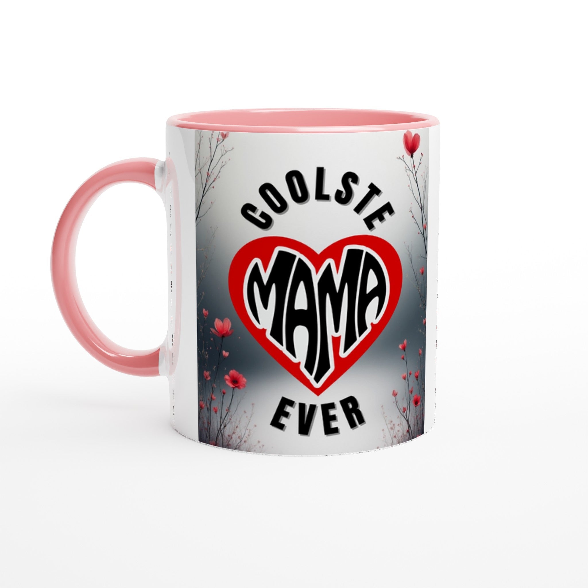 Kaffeetasse "COOLSTE MAMA EVER" mit Herz - Motiv | Das ultimative Geschenk für Mütter | Tassenworte - Tassenworte
