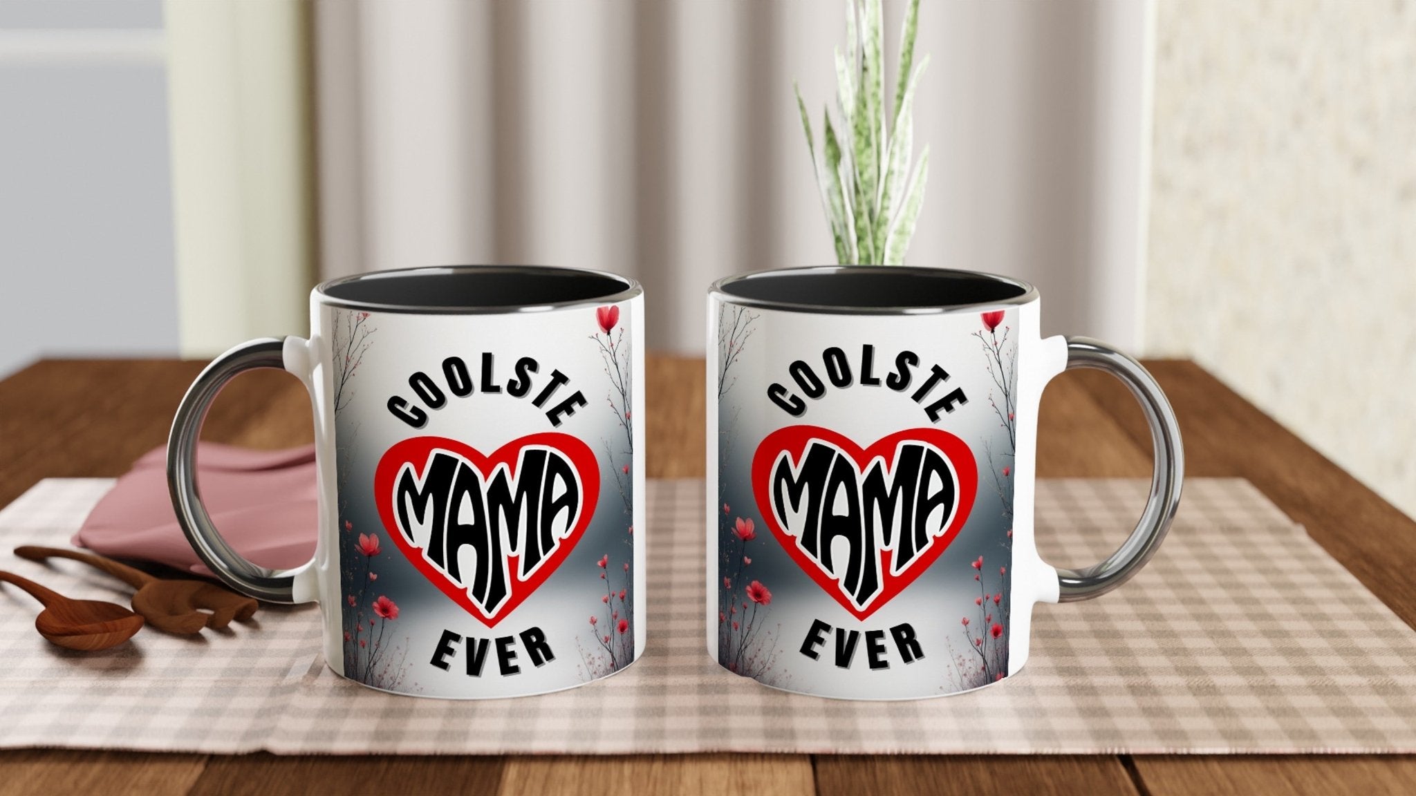 Kaffeetasse "COOLSTE MAMA EVER" mit Herz - Motiv | Das ultimative Geschenk für Mütter | Tassenworte - Tassenworte