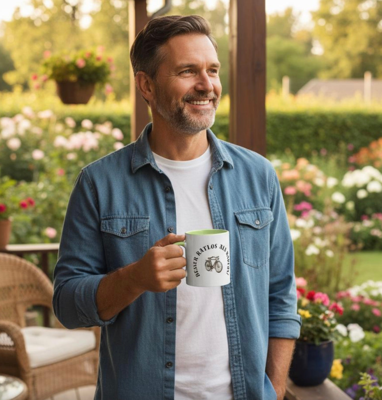 Kaffeetasse mit Fahrradspruch Besser ratlos als radlos“ Lustiges Design für Radfahrer | Tassenworte - Tassenworte