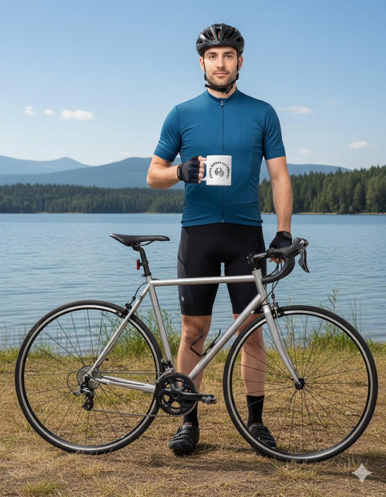 Kaffeetasse mit Fahrradspruch Besser ratlos als radlos“ Lustiges Design für Radfahrer | Tassenworte - Tassenworte