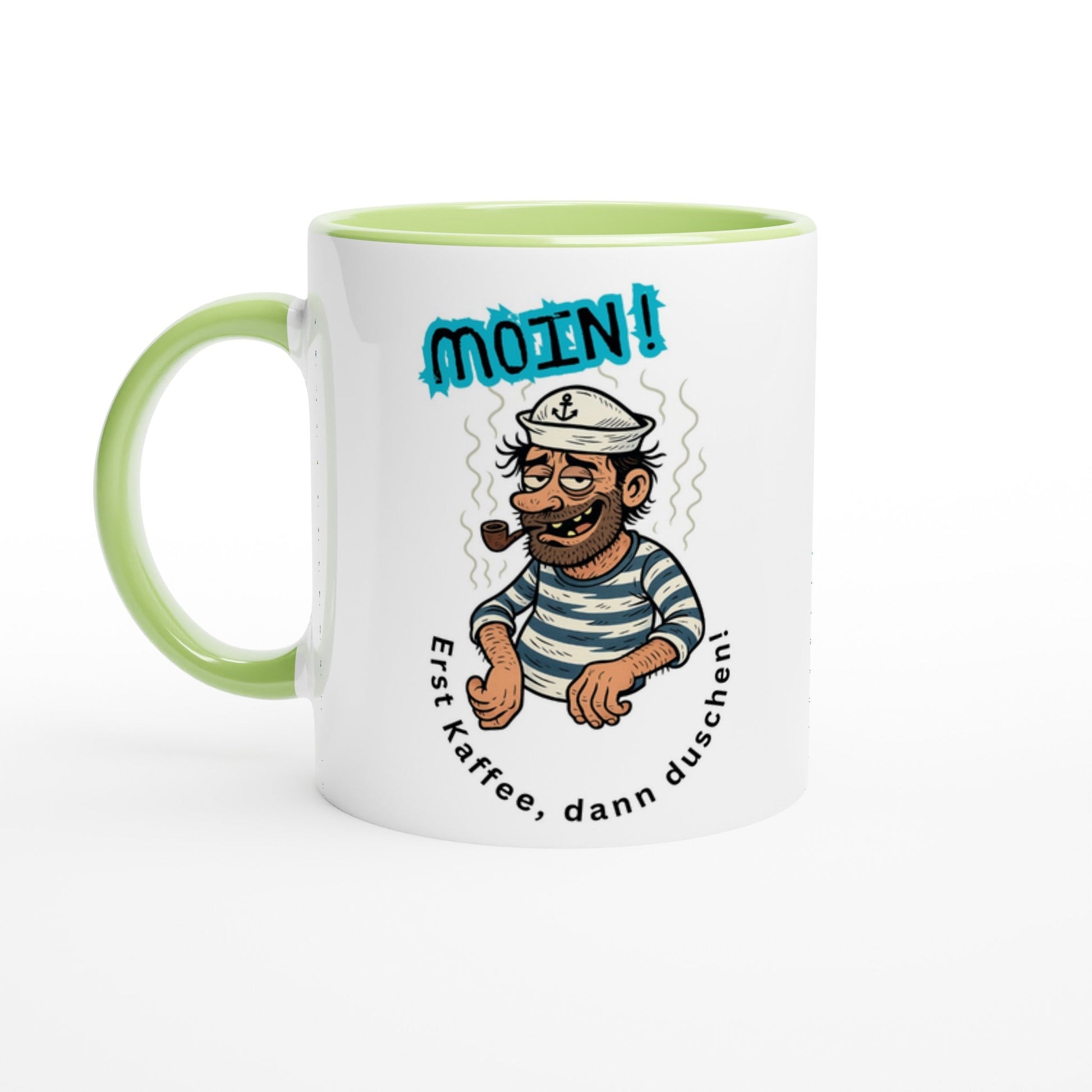 Kaffeetasse mit Moin“ - Spruch Lustiges Design für Kaffeeliebhaber und Seeleute. - Tassenworte