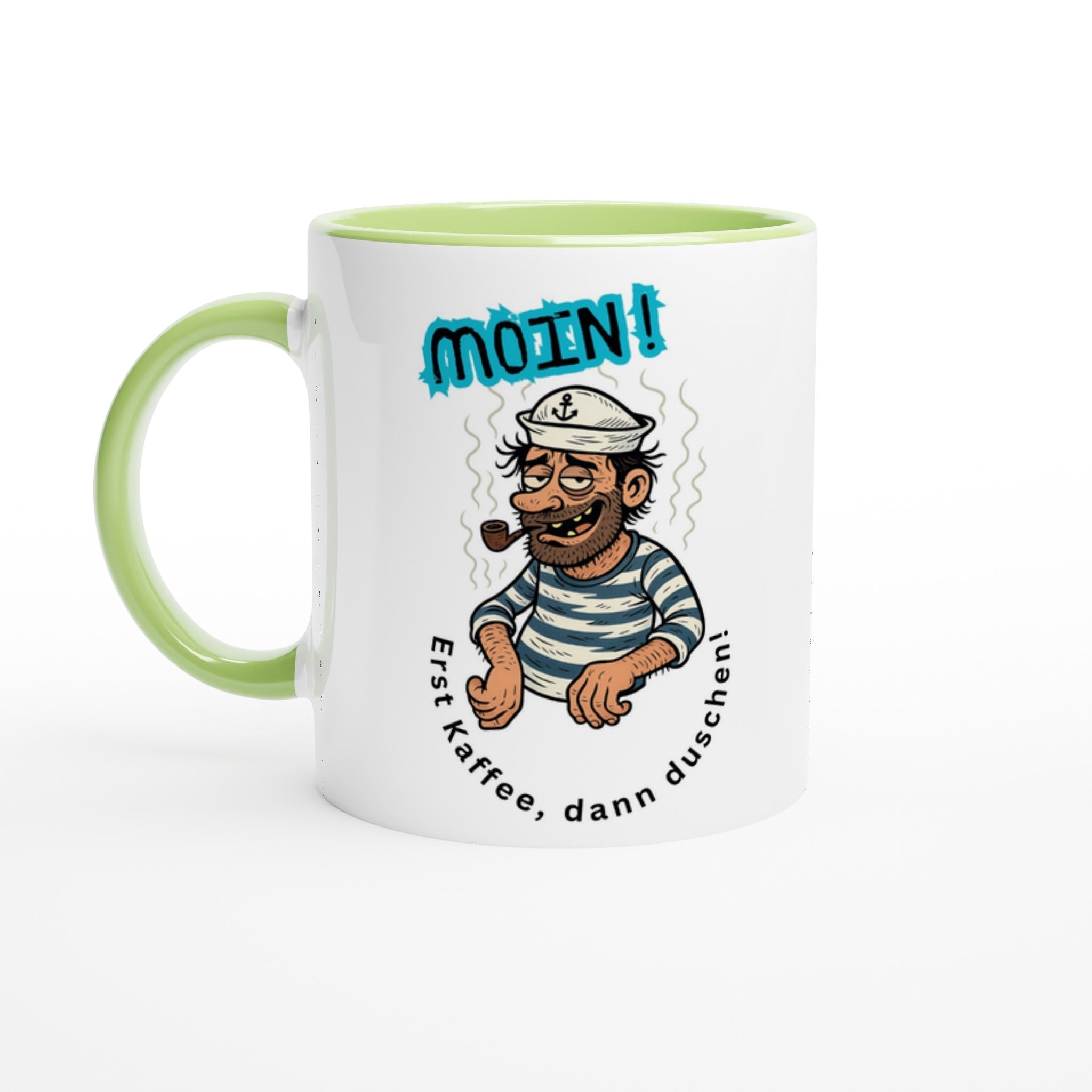 Kaffeetasse mit Moin“ - Spruch Lustiges Design für Kaffeeliebhaber und Seeleute. - Tassenworte