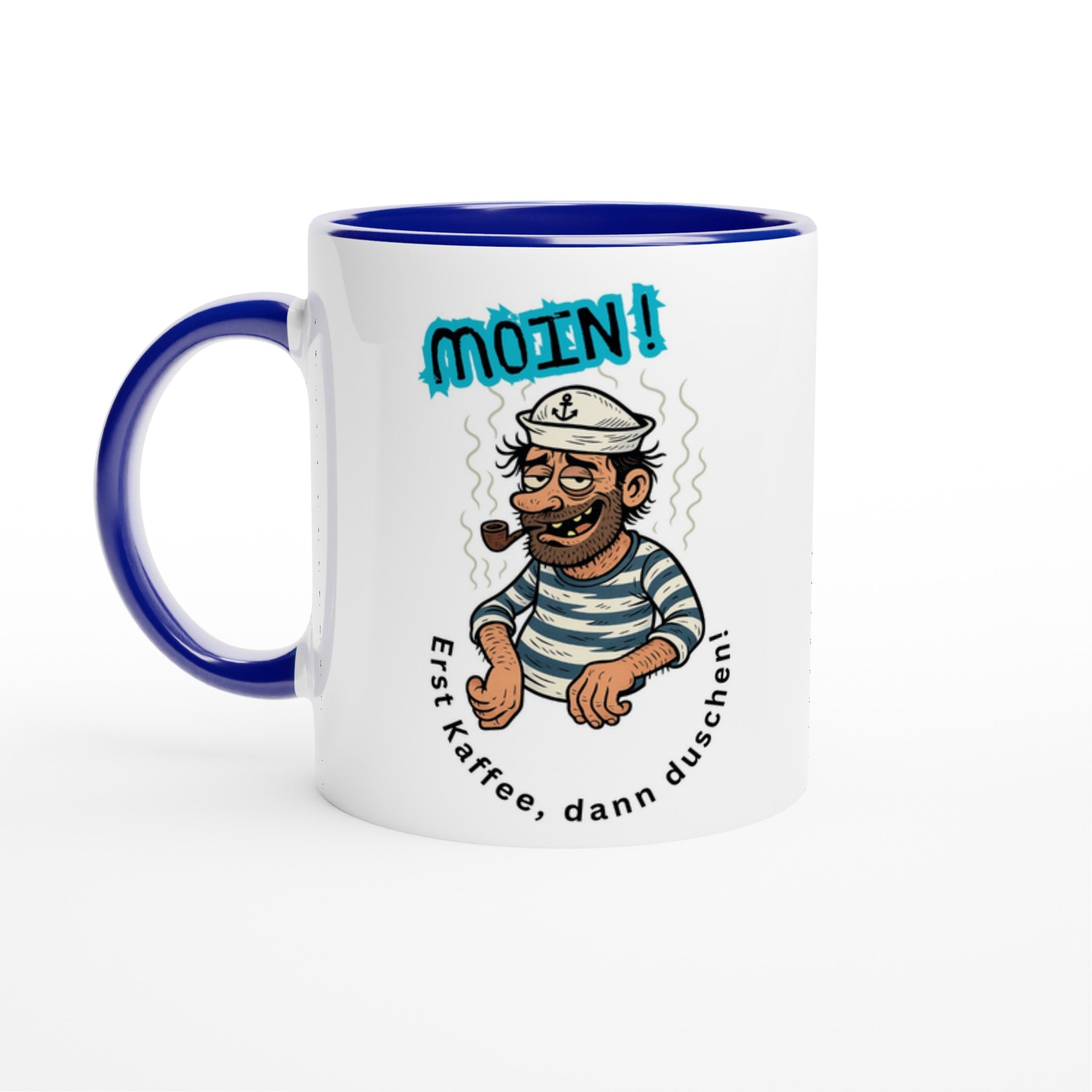 Kaffeetasse mit Moin“ - Spruch Lustiges Design für Kaffeeliebhaber und Seeleute. - Tassenworte