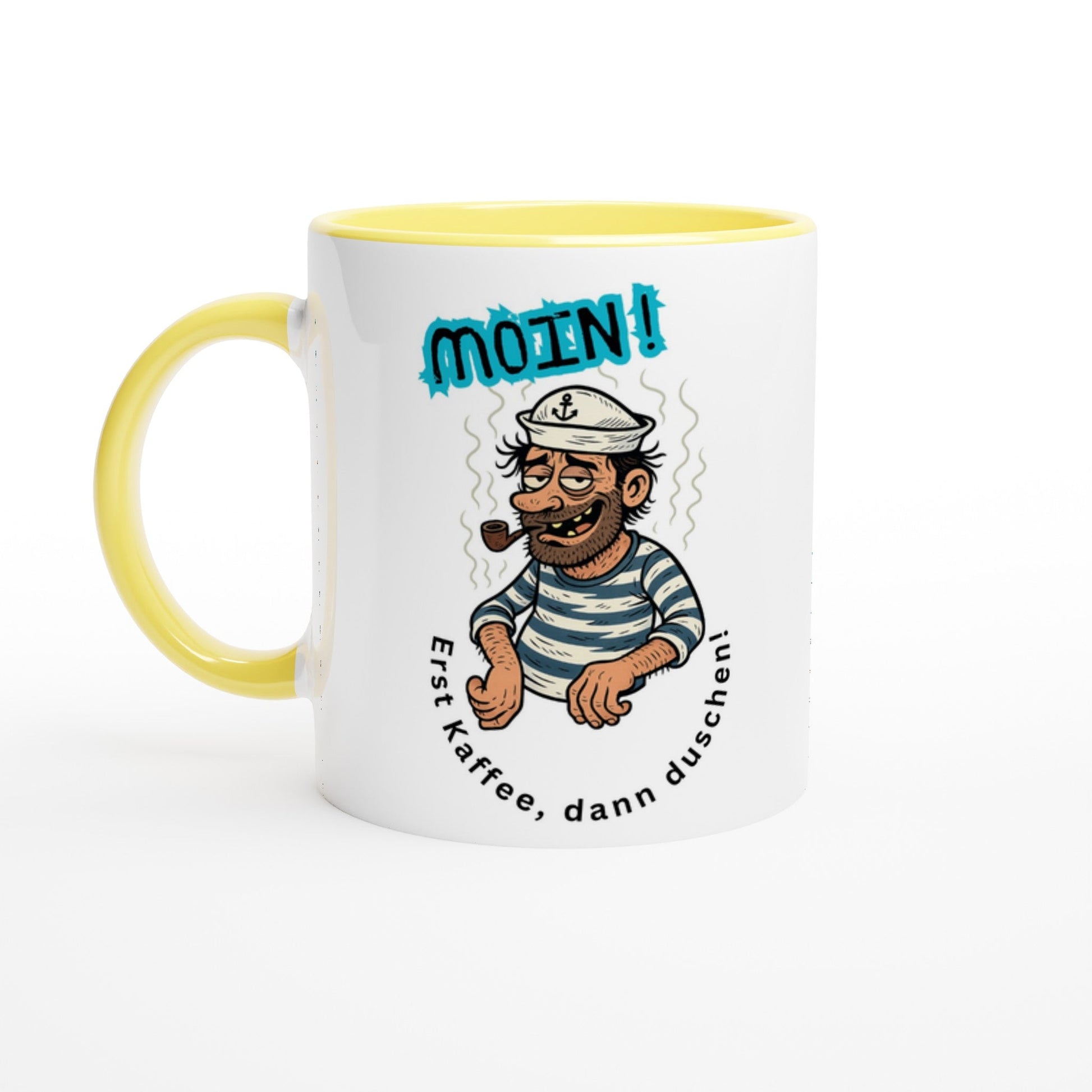Kaffeetasse mit Moin“ - Spruch Lustiges Design für Kaffeeliebhaber und Seeleute. - Tassenworte