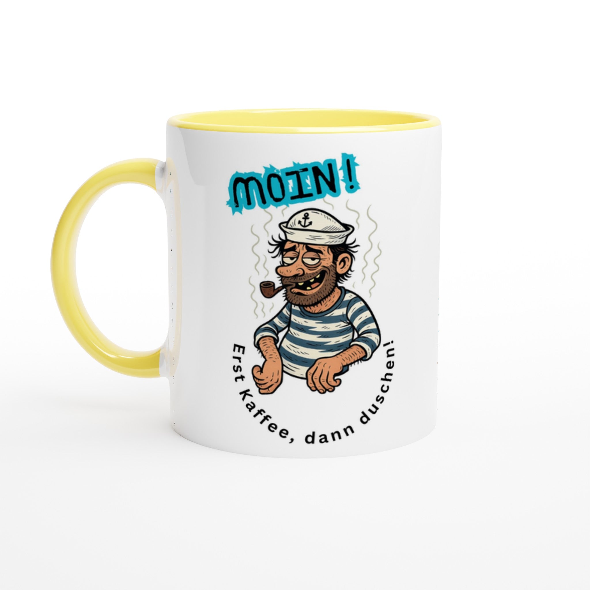Kaffeetasse mit Moin“ - Spruch Lustiges Design für Kaffeeliebhaber und Seeleute. - Tassenworte