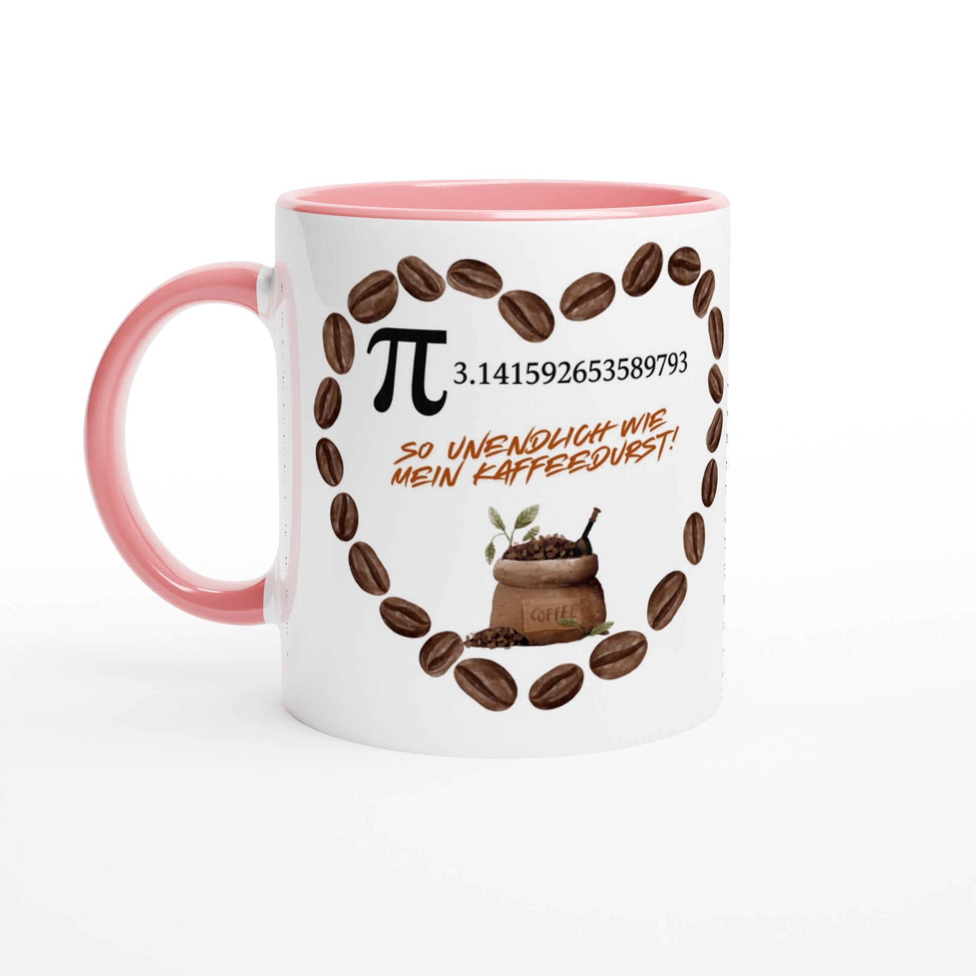 Kaffeetasse So unendlich wie mein Kaffeedurst“ Lustiges Pi - Motiv für Mathematik - und Kaffee - Liebhaber - Tassenworte