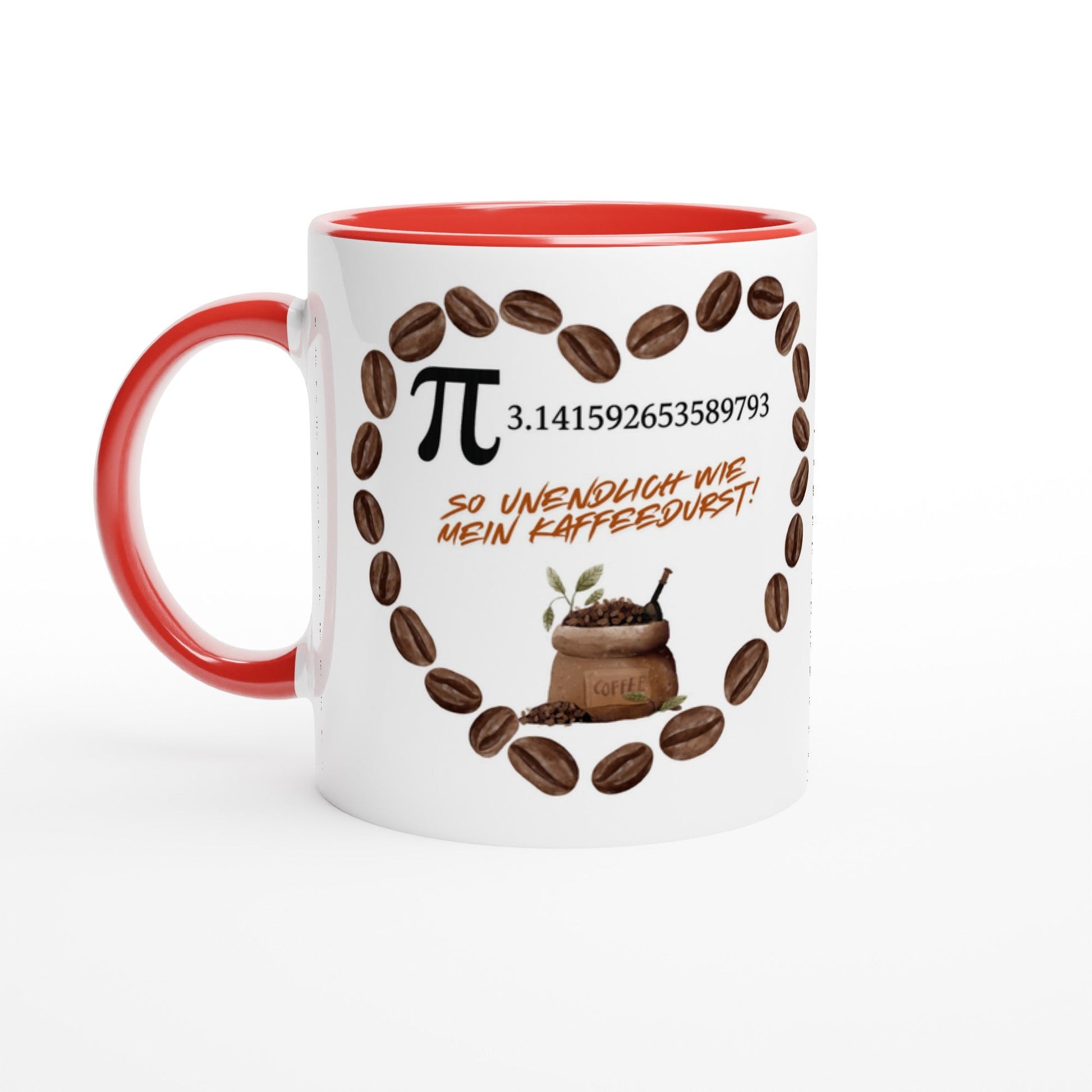 Kaffeetasse So unendlich wie mein Kaffeedurst“ Lustiges Pi - Motiv für Mathematik - und Kaffee - Liebhaber - Tassenworte