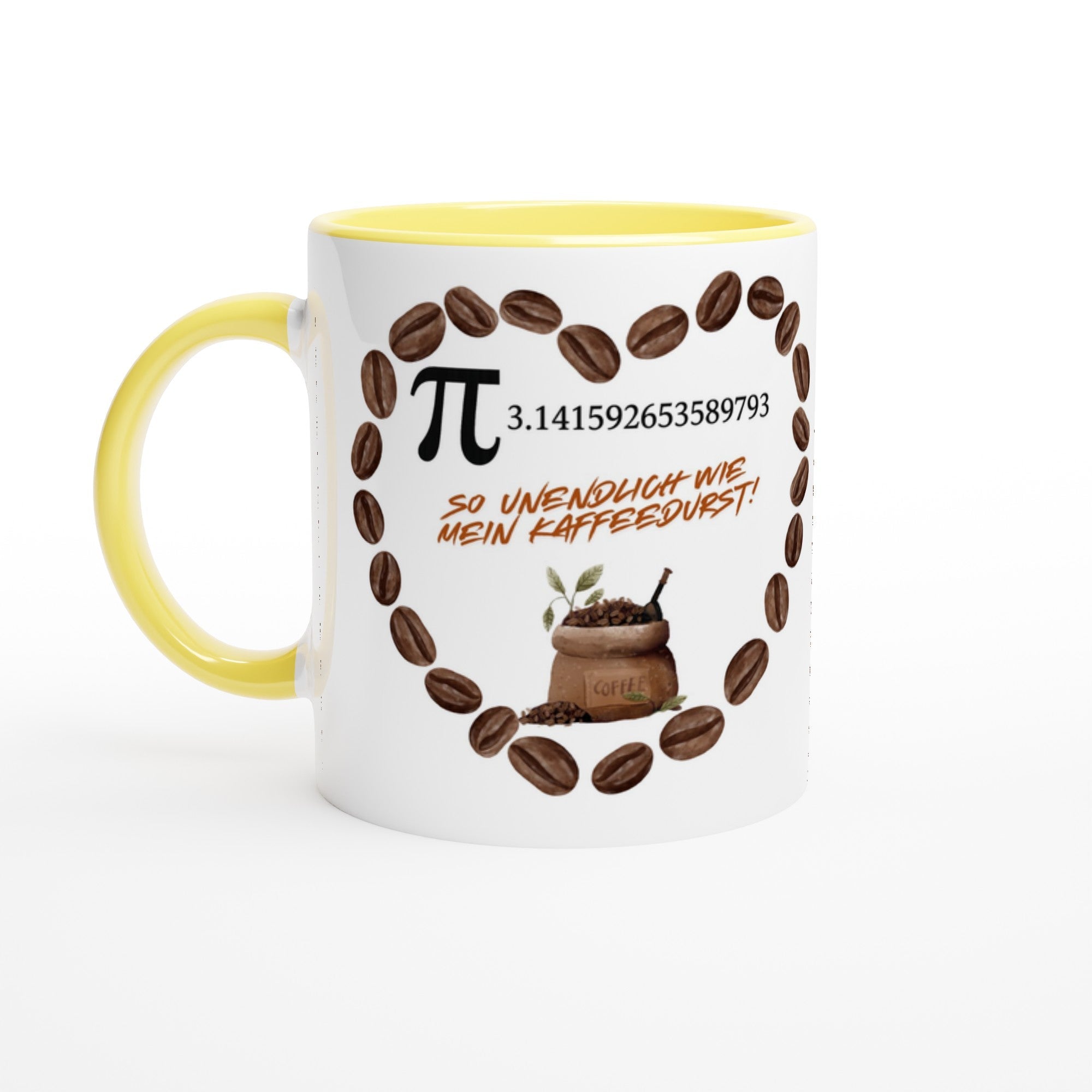 Kaffeetasse So unendlich wie mein Kaffeedurst“ Lustiges Pi - Motiv für Mathematik - und Kaffee - Liebhaber - Tassenworte