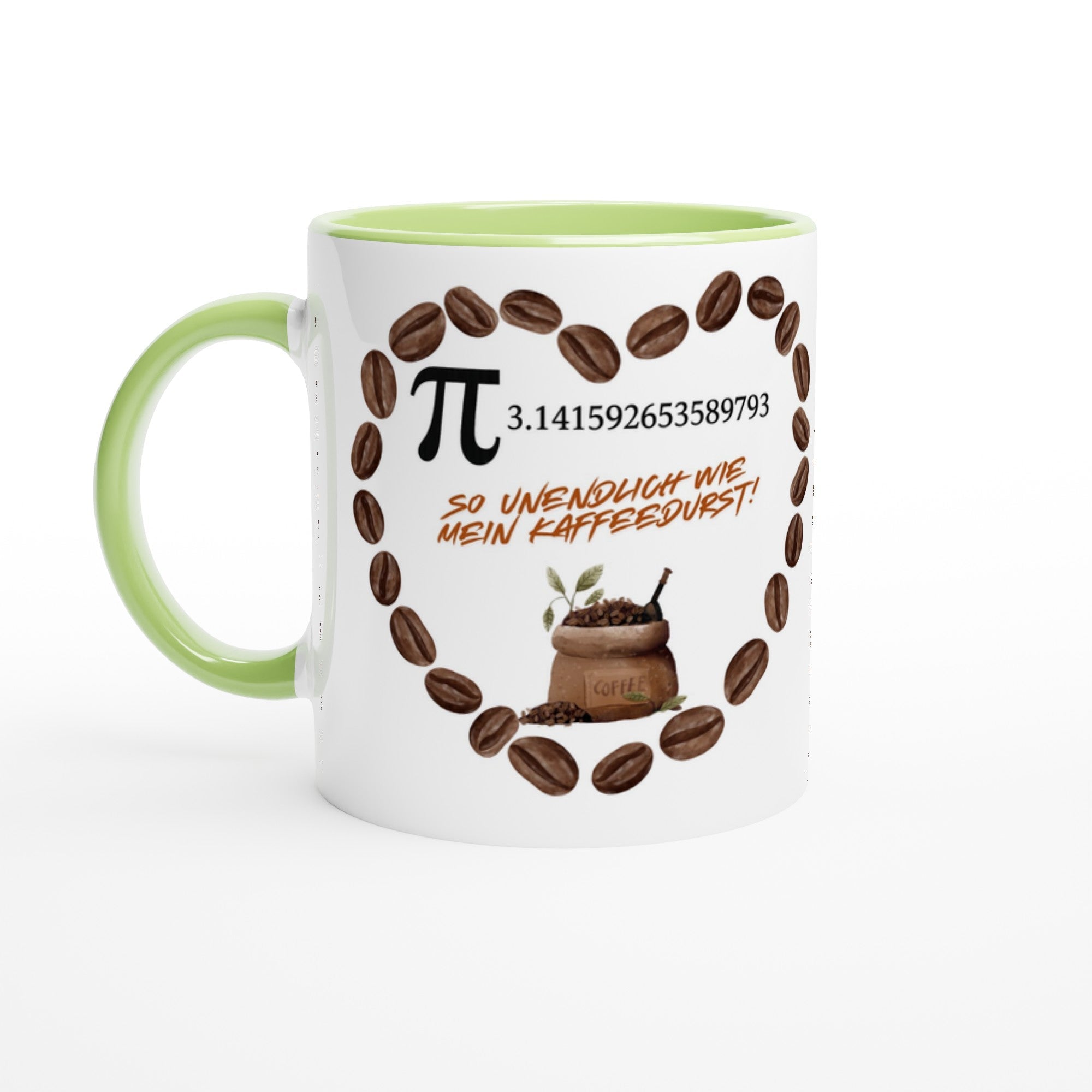 Kaffeetasse So unendlich wie mein Kaffeedurst“ Lustiges Pi - Motiv für Mathematik - und Kaffee - Liebhaber - Tassenworte