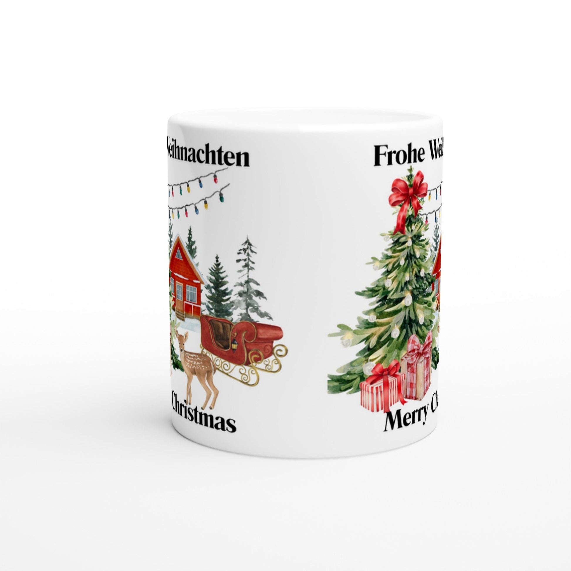 Kaffeetasse Weihnachten | Winterlandschaft | Weihnachtshütte - Tassenworte
