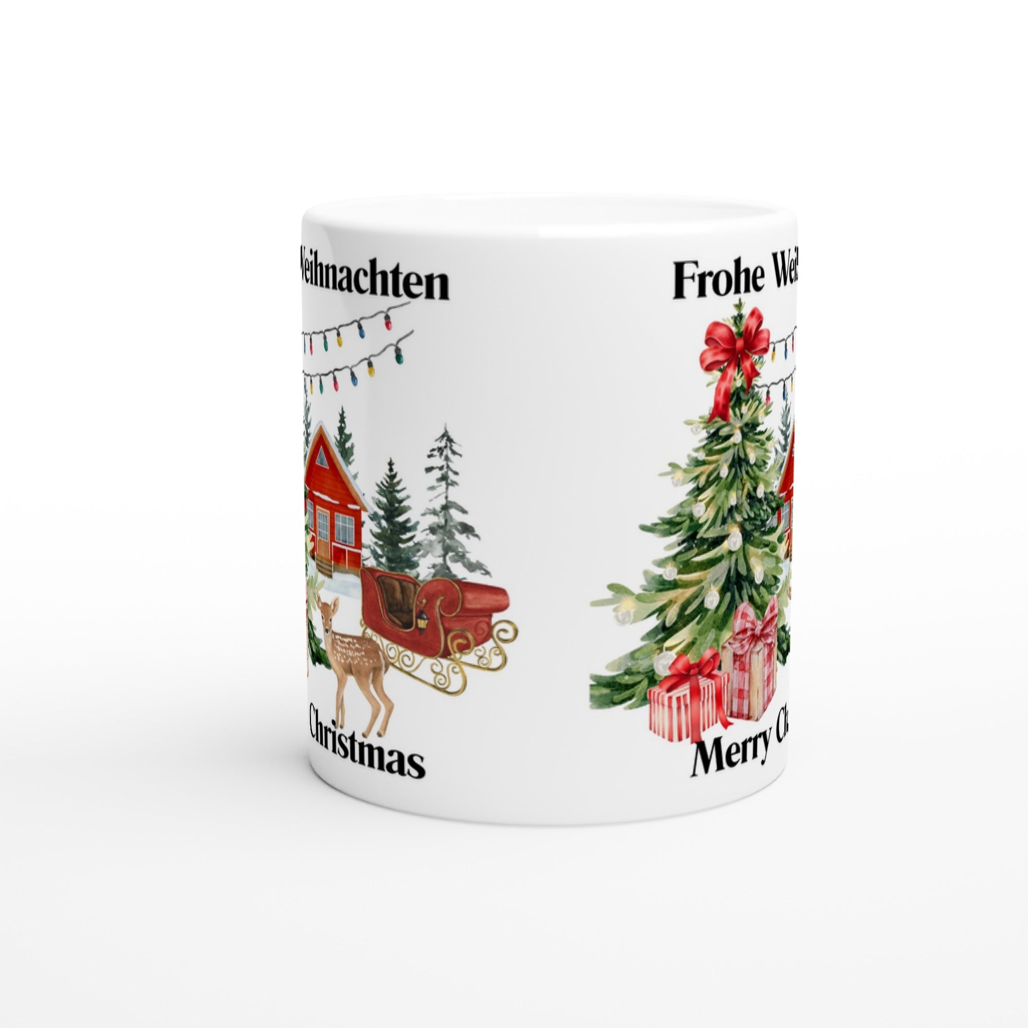 Kaffeetasse Weihnachten | Winterlandschaft | Weihnachtshütte - Tassenworte