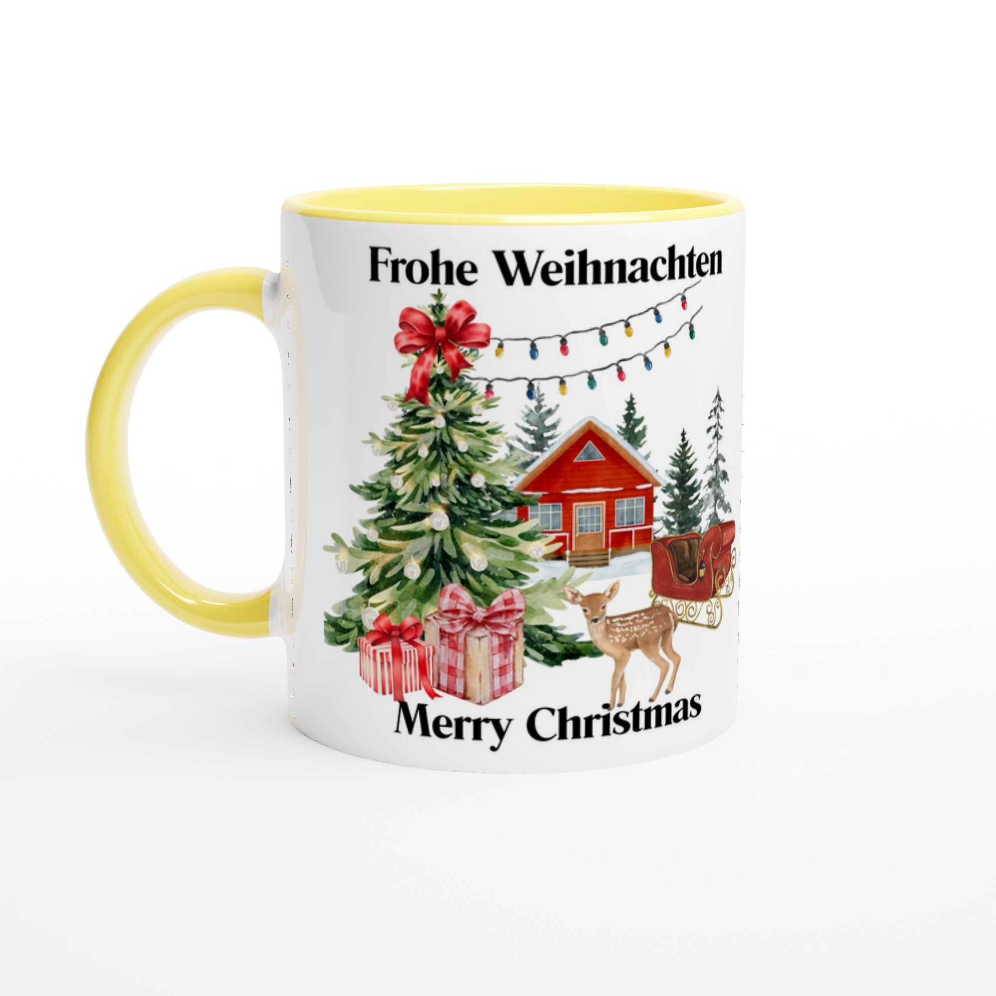 Kaffeetasse Weihnachten | Winterlandschaft | Weihnachtshütte - Tassenworte