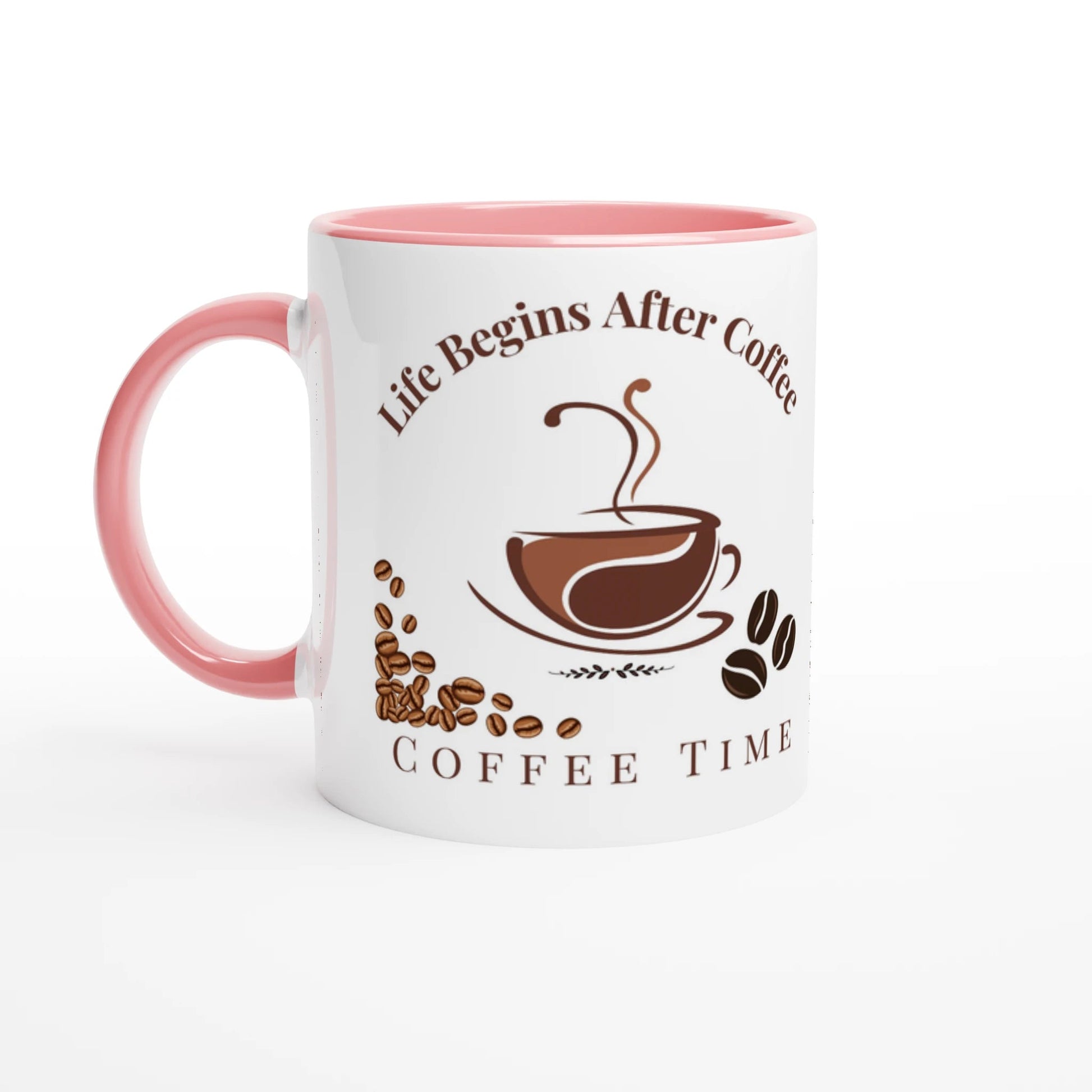 „Life begins after coffee“ Tasse – Für Morgenmuffel & Kaffeeliebhaber | Tassenworte - Tassenworte