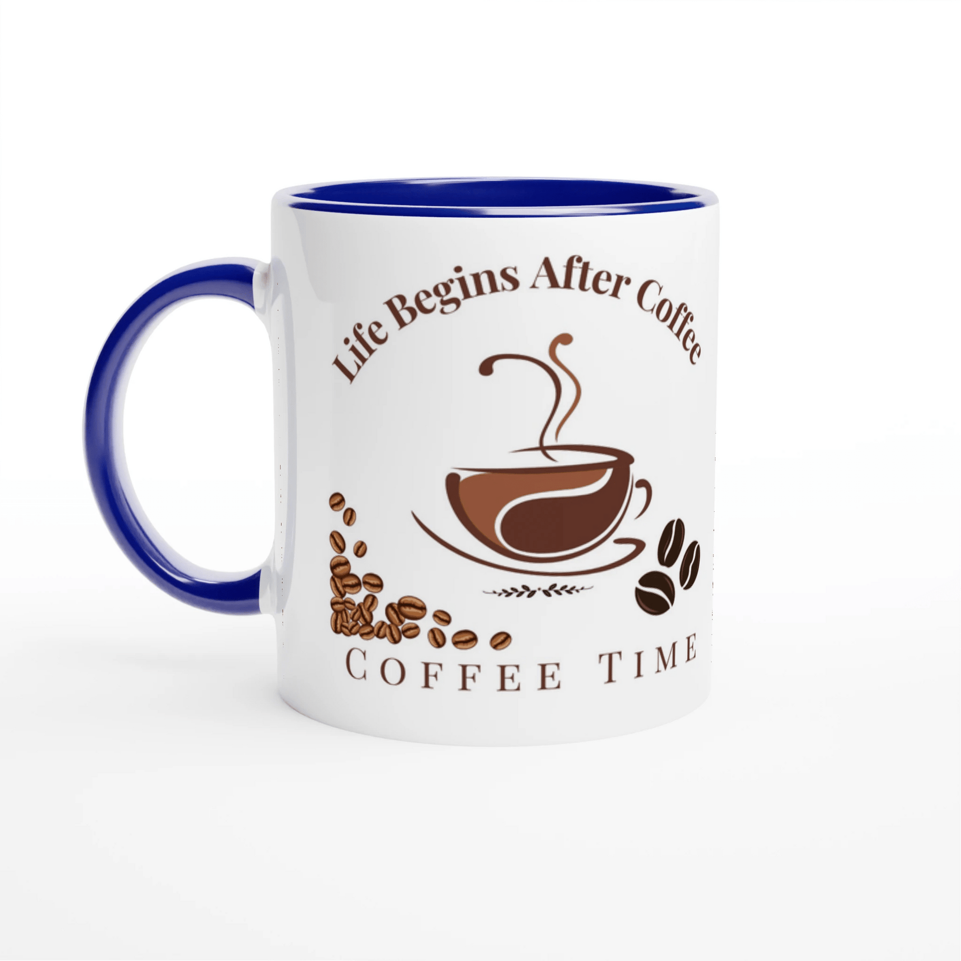 „Life begins after coffee“ Tasse – Für Morgenmuffel & Kaffeeliebhaber | Tassenworte - Tassenworte