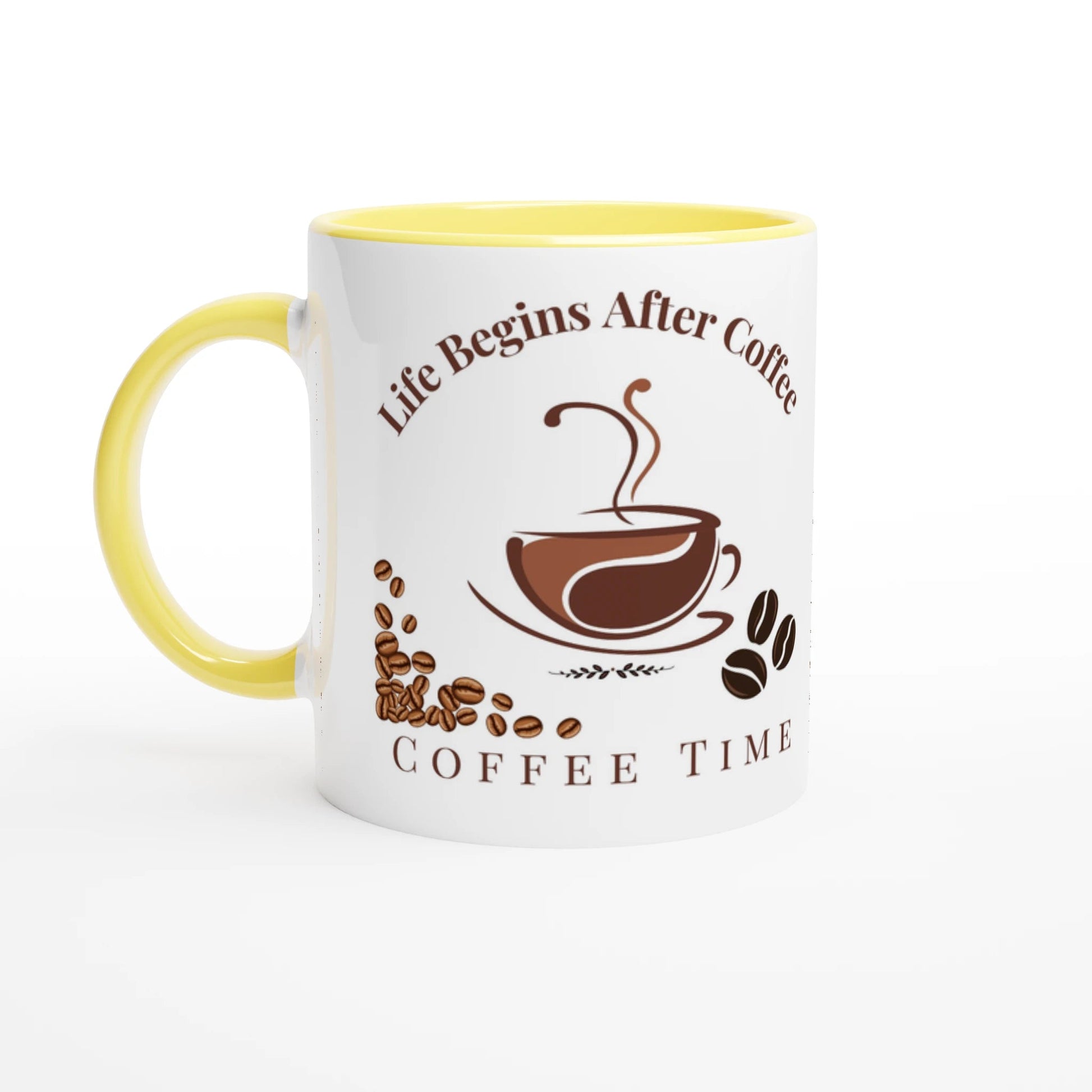 „Life begins after coffee“ Tasse – Für Morgenmuffel & Kaffeeliebhaber | Tassenworte - Tassenworte