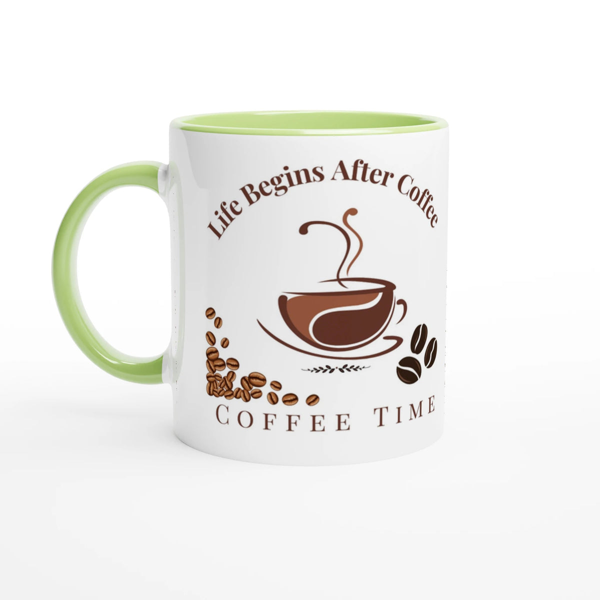„Life begins after coffee“ Tasse – Für Morgenmuffel & Kaffeeliebhaber | Tassenworte - Tassenworte