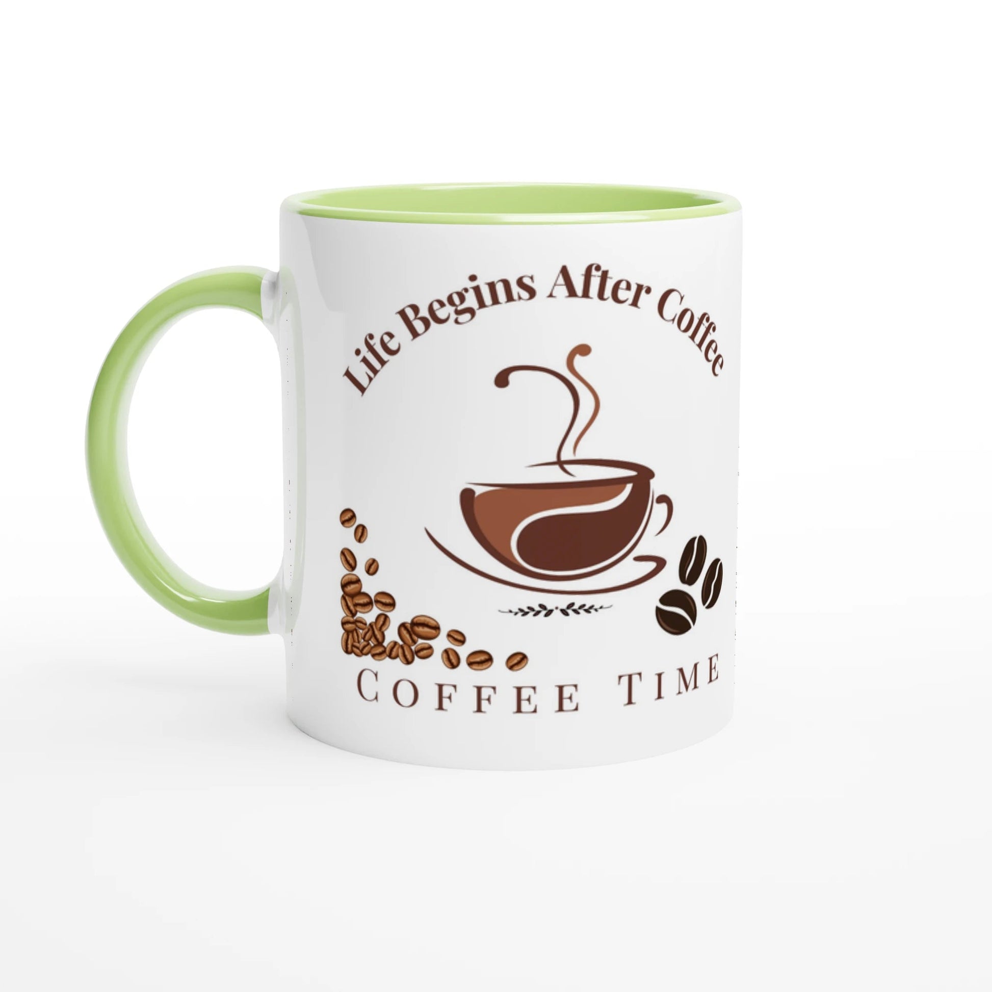 „Life begins after coffee“ Tasse – Für Morgenmuffel & Kaffeeliebhaber | Tassenworte - Tassenworte
