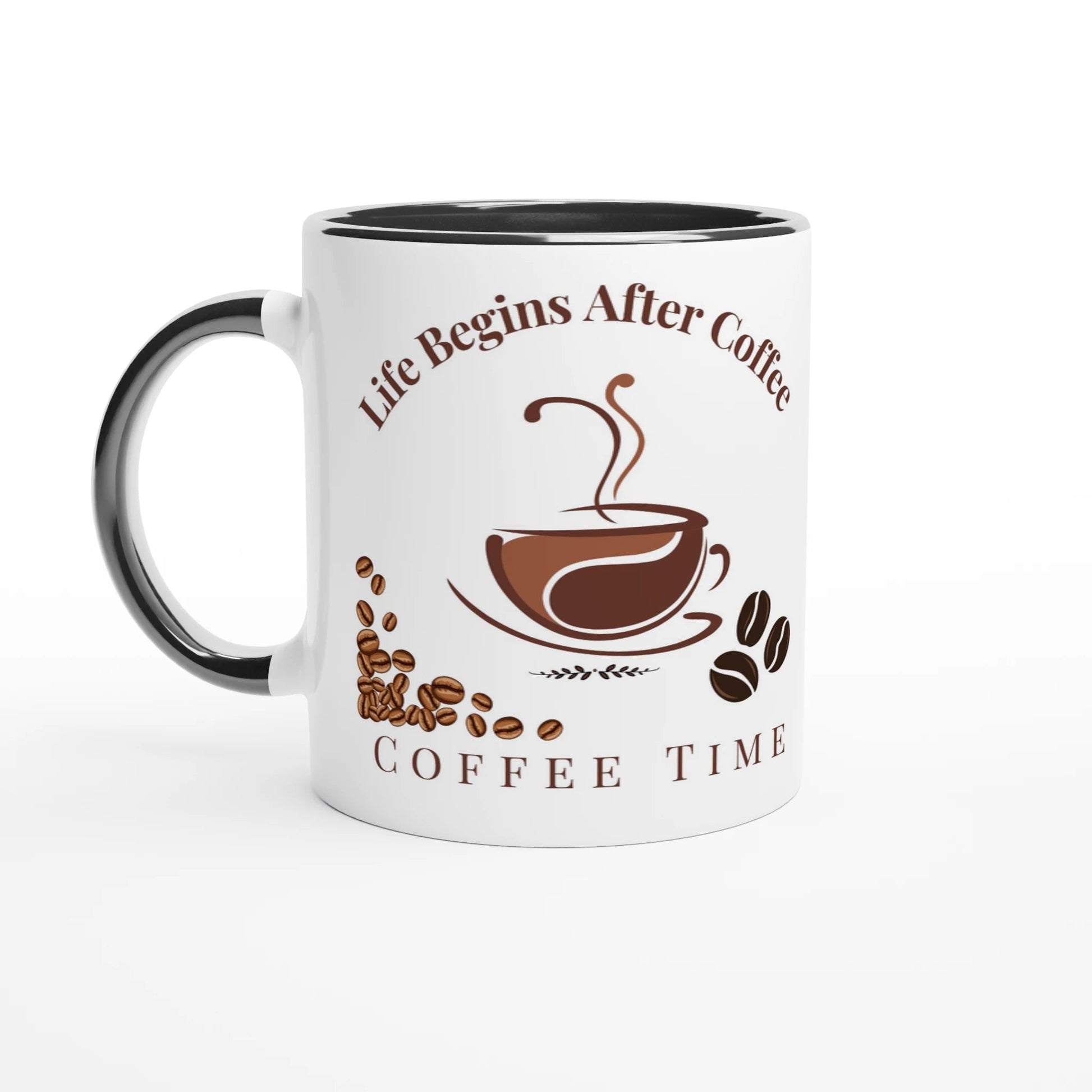„Life begins after coffee“ Tasse – Für Morgenmuffel & Kaffeeliebhaber | Tassenworte - Tassenworte
