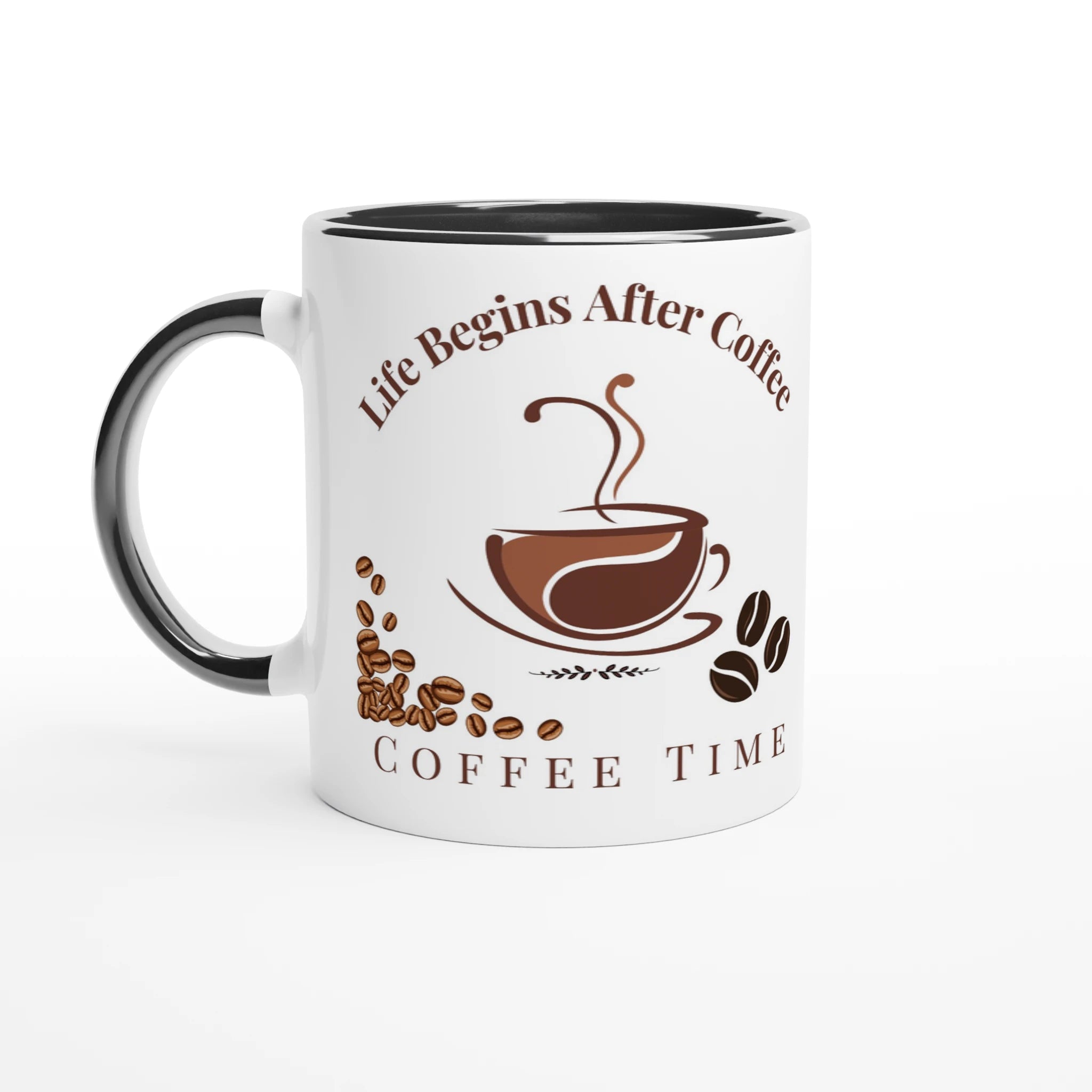„Life begins after coffee“ Tasse – Für Morgenmuffel & Kaffeeliebhaber | Tassenworte - Tassenworte