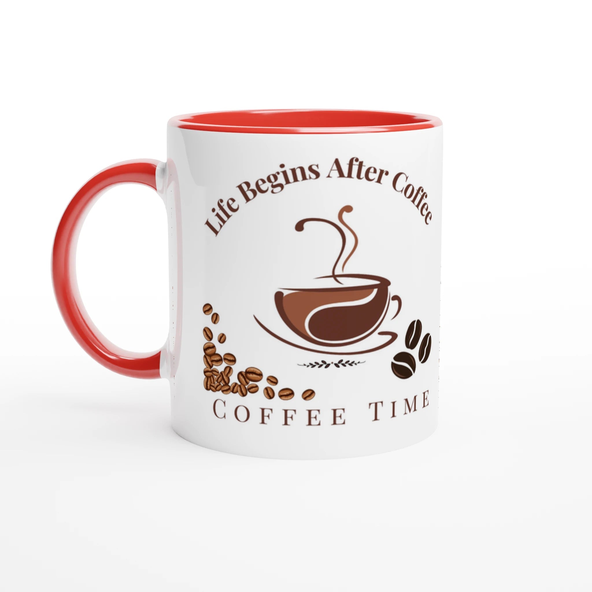 „Life begins after coffee“ Tasse – Für Morgenmuffel & Kaffeeliebhaber | Tassenworte - Tassenworte