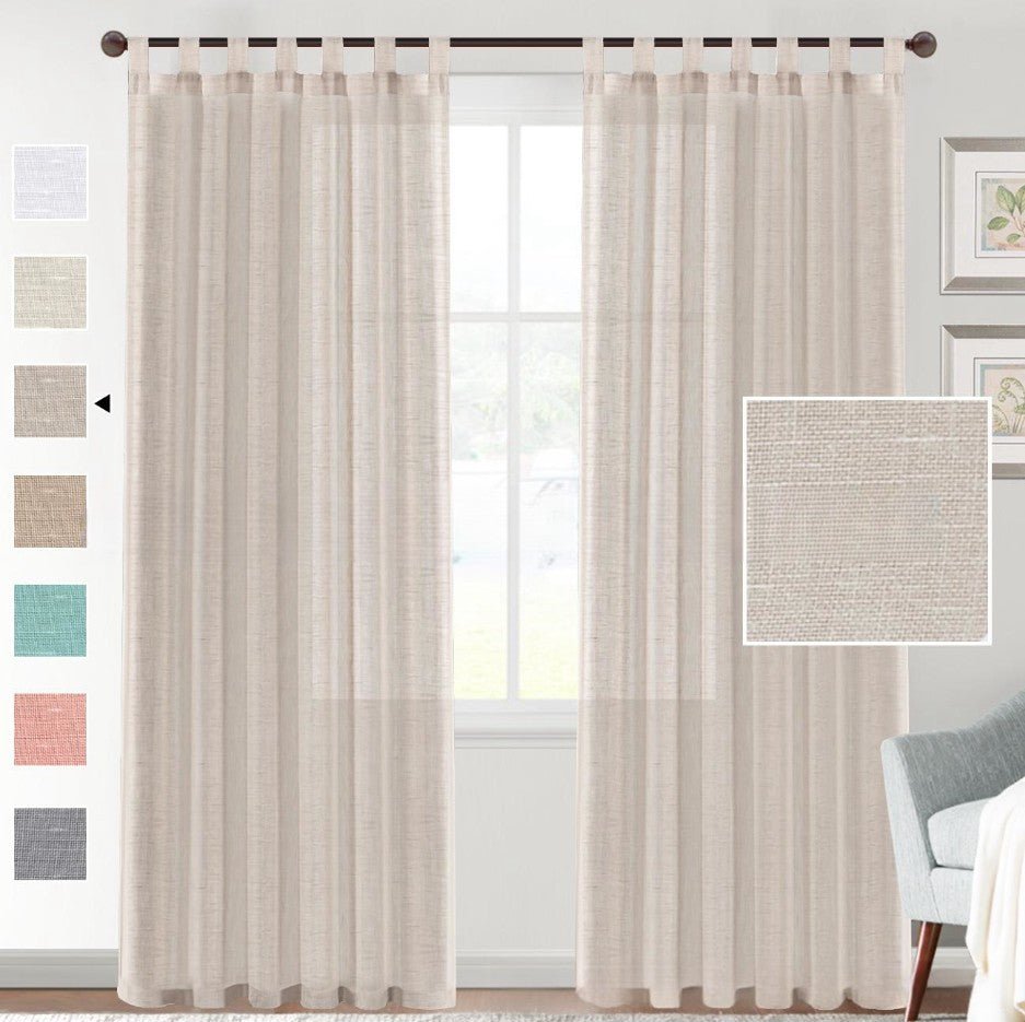 Linen Transparent Window Curtain - Tassenworte